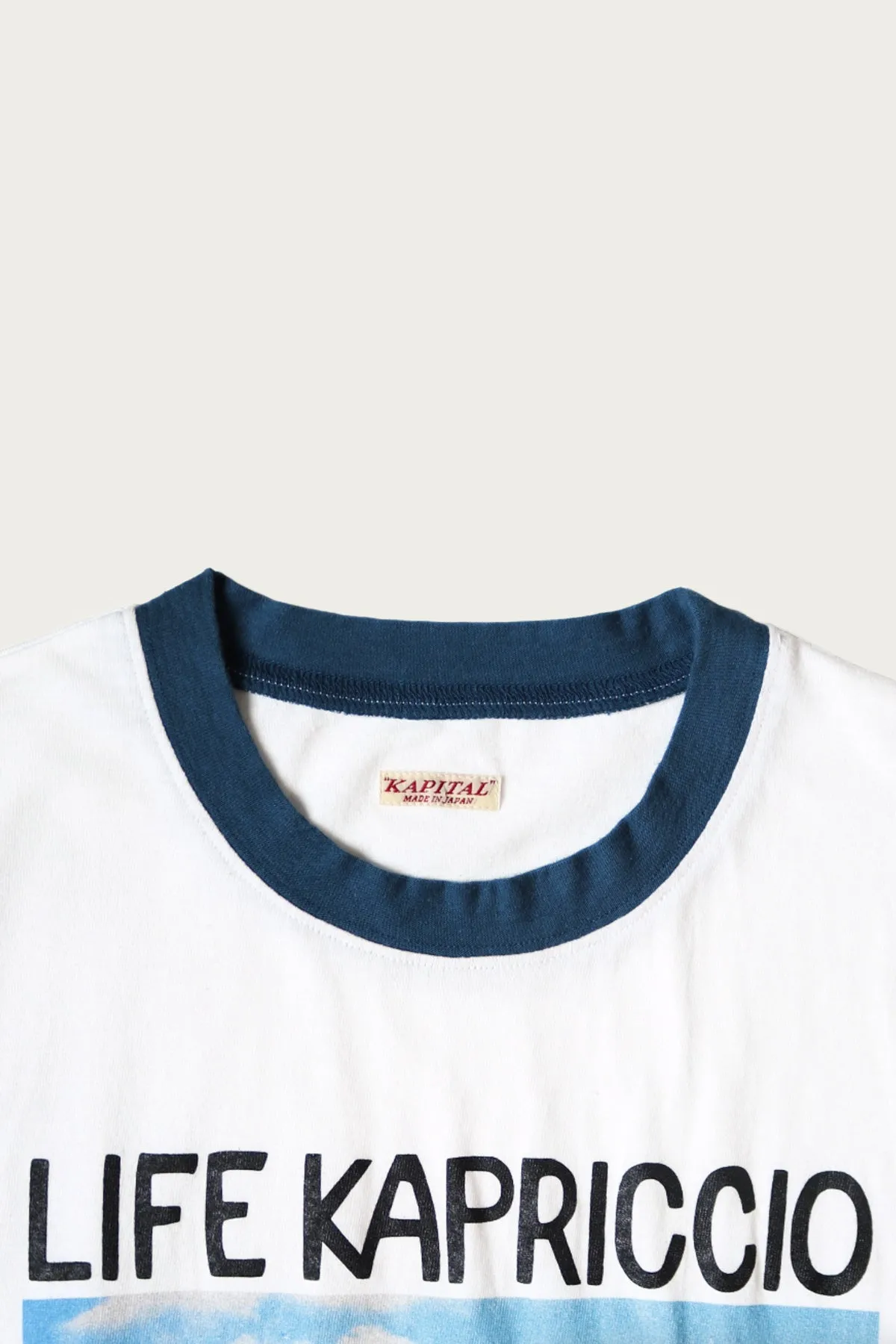 20/-Jersey RINGER T (LIFE KAPRICCIO ROAD SIGN PAINTER) - White