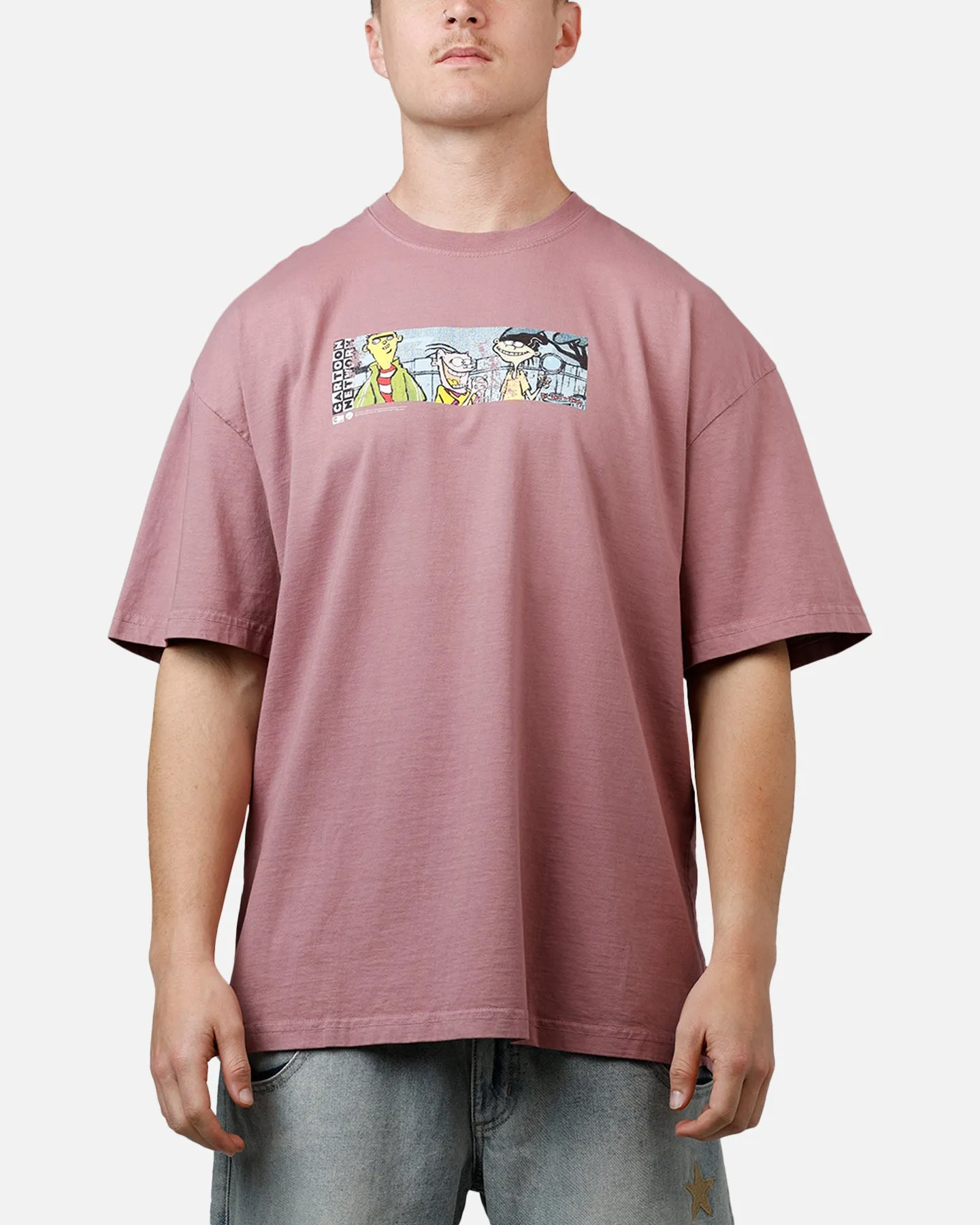 73 Studio X Cartoon Network Ed Edd N Eddy Grail Vintage T-Shirt Ash Rose
