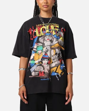 73 Studio X Cartoon Network South Park Lets Fighting Love Vintage T-Shirt Black Acidwash