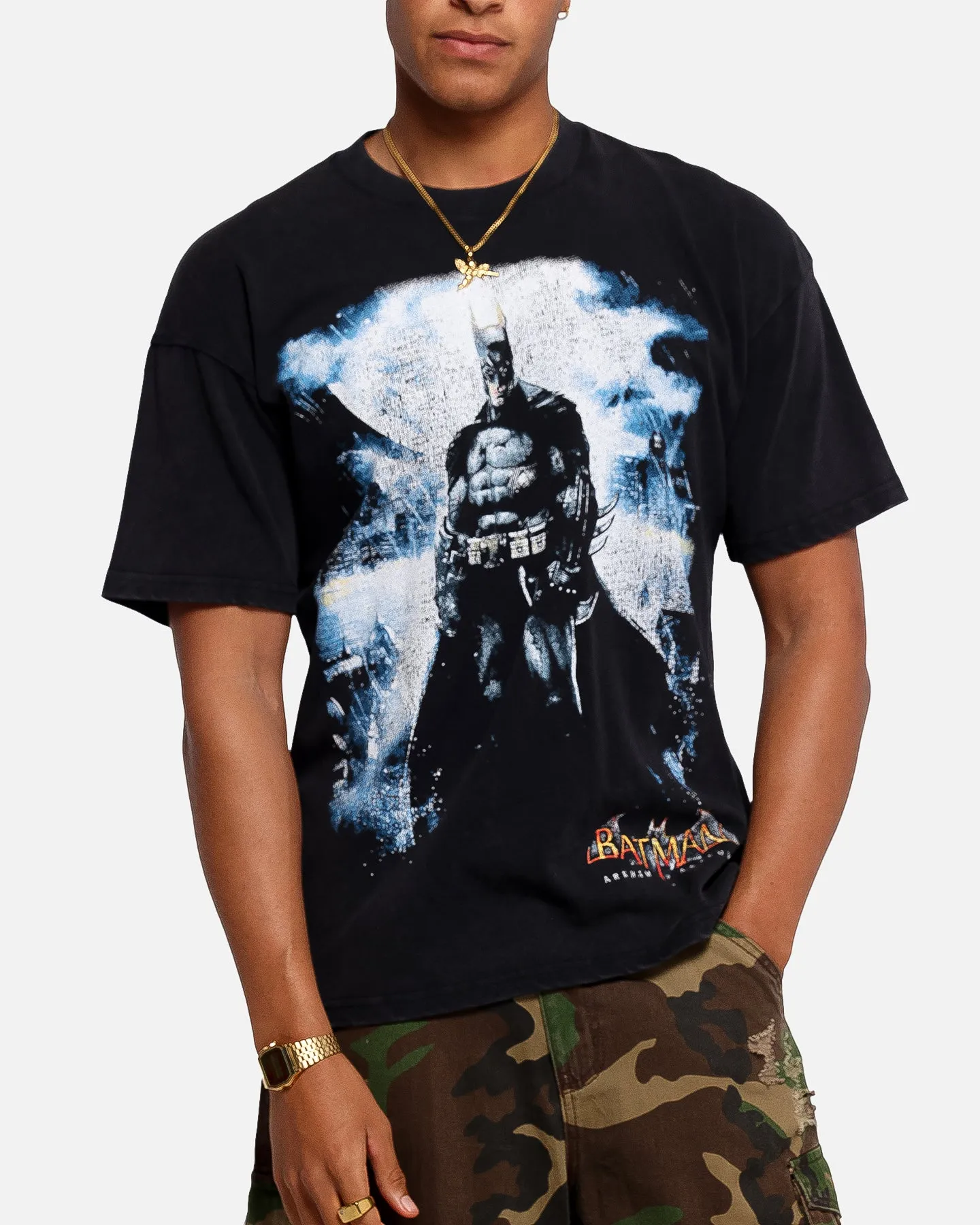 73 Studio X DC Batman Arkham Asylum Vintage T-Shirt Black
