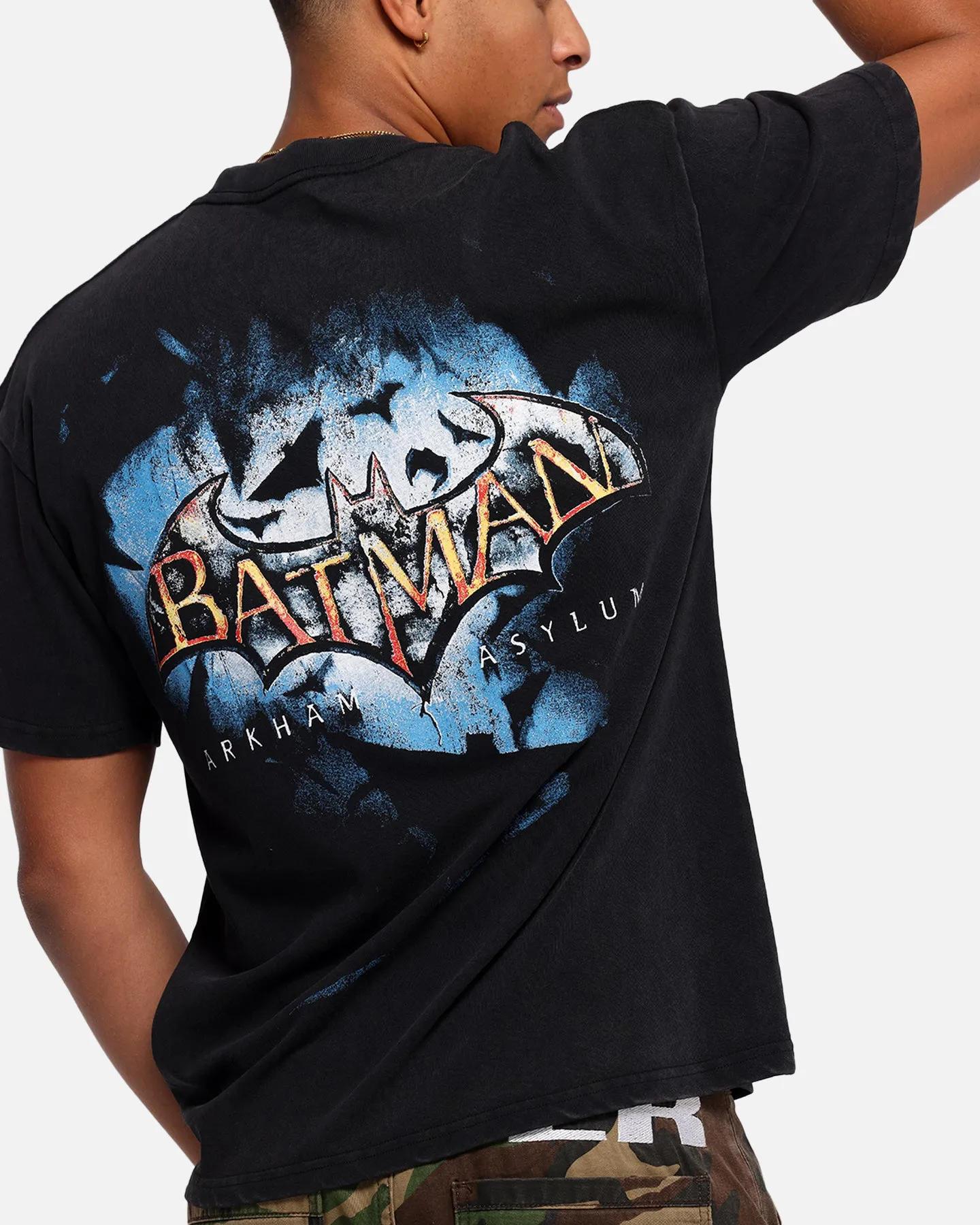 73 Studio X DC Batman Arkham Asylum Vintage T-Shirt Black