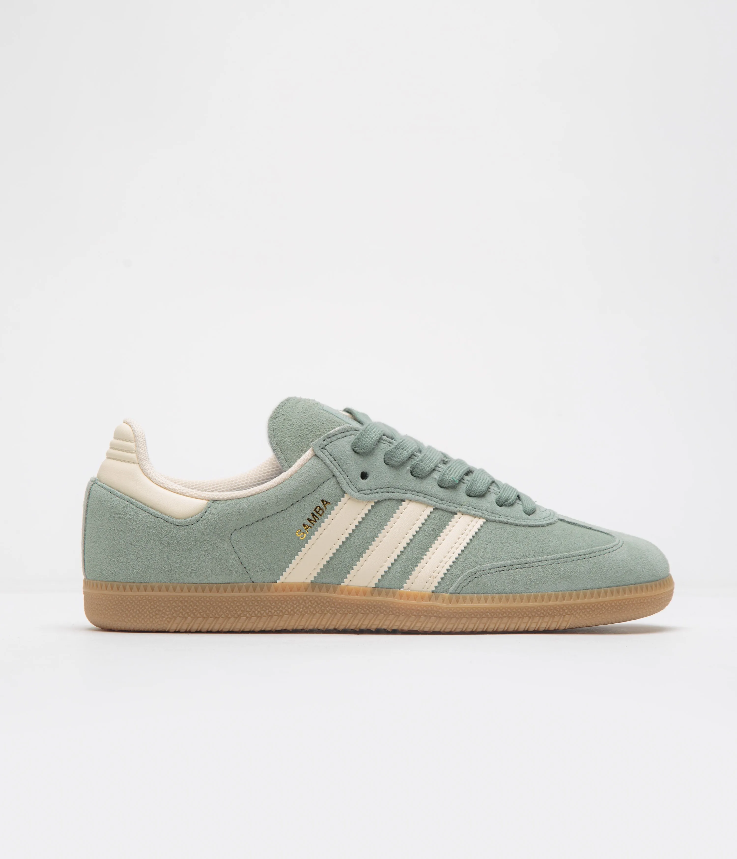 Adidas Samba ADV Shoes - Silver Green / Wonder White / Gold Metallic