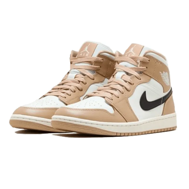 Air Jordan 1 Mid Tan Black