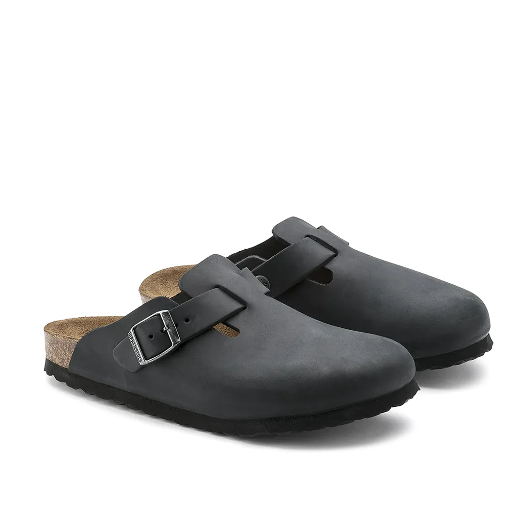 BOSTON OILED LEATHER - BLACK