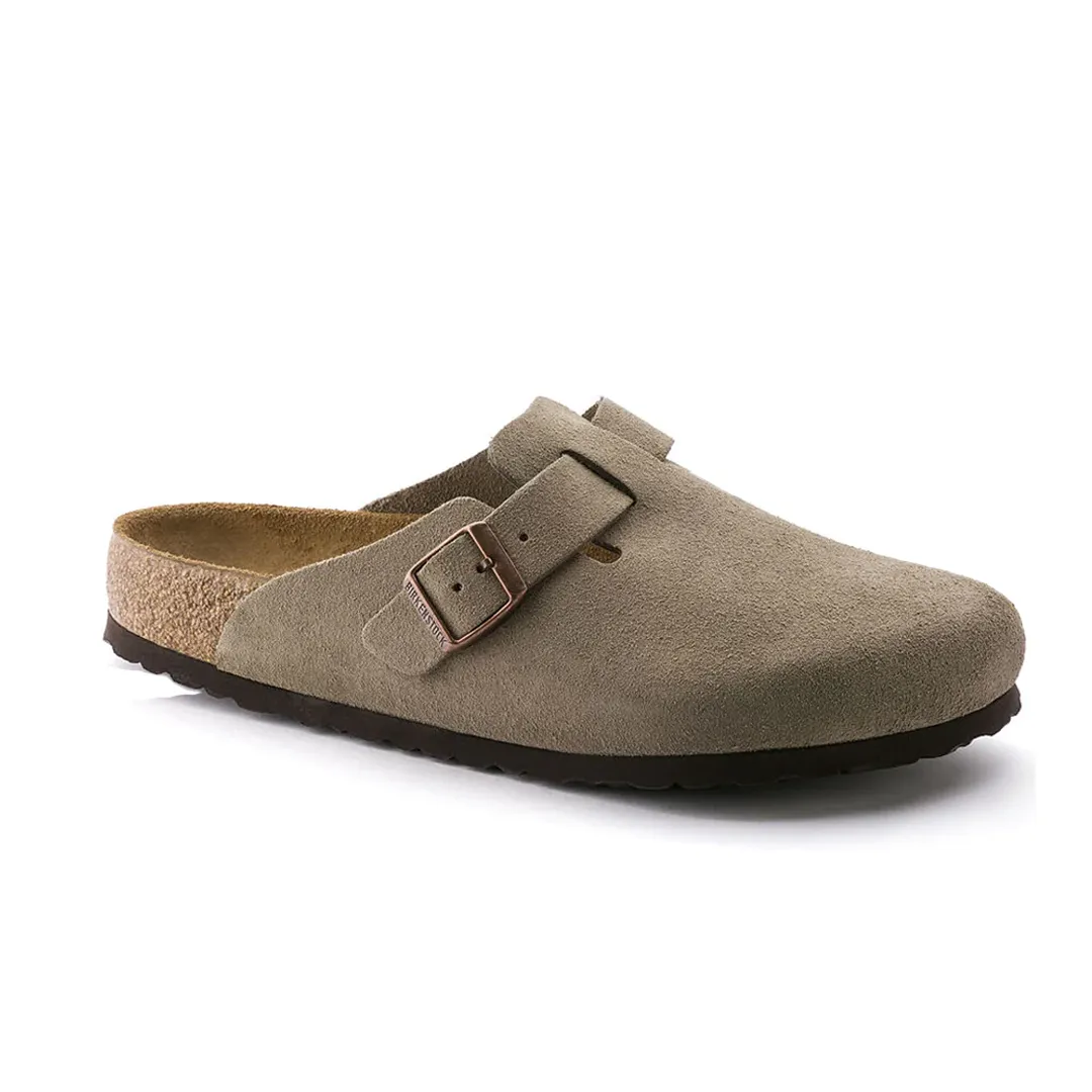 BOSTON SOFT FOOTBED SUEDE LEATHER - TAUPE