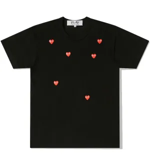 CDG Play Multi Red Heart Logo T-Shirt (Black)