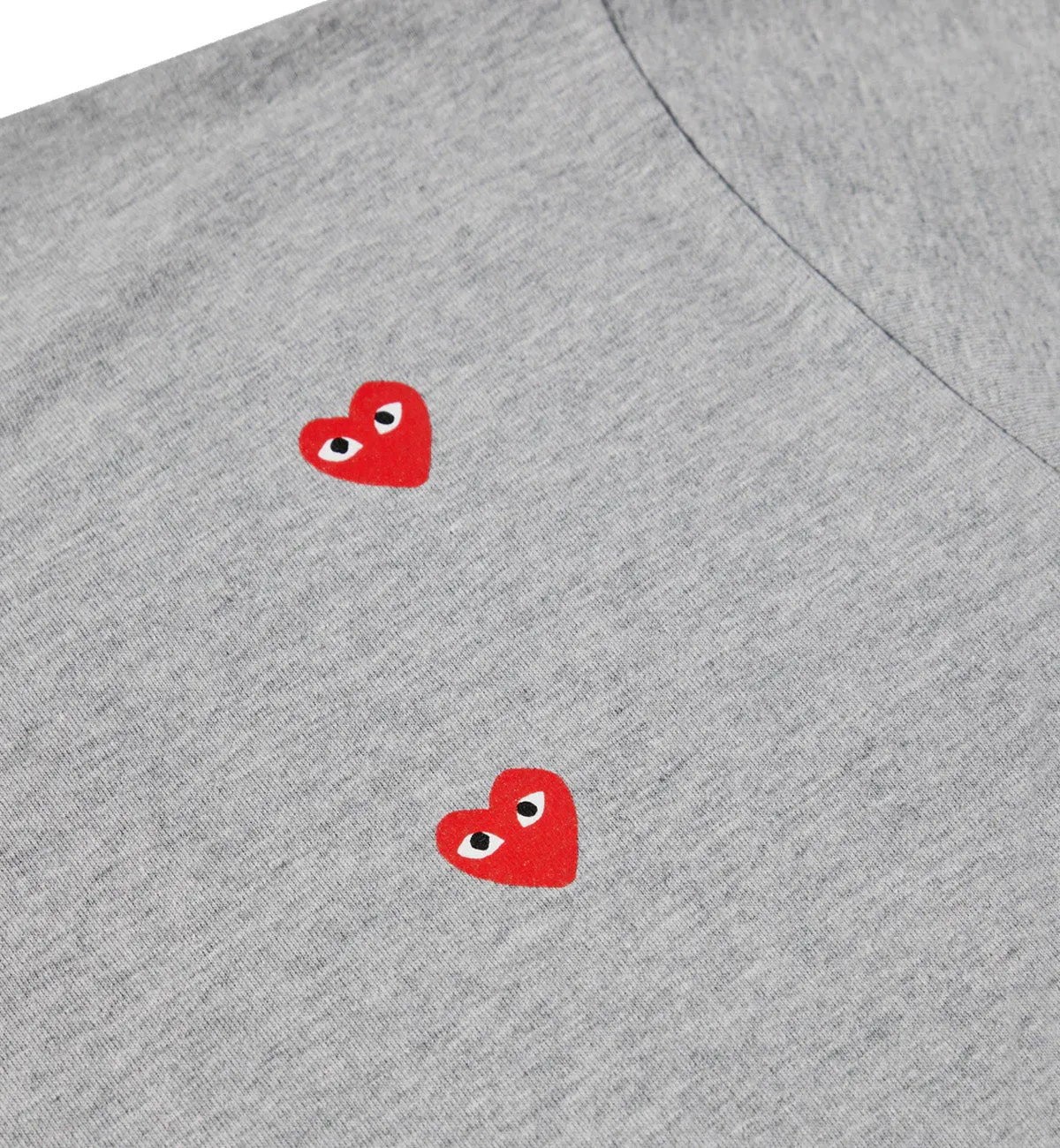 CDG Play Multi Red Heart Logo T-Shirt (Grey)