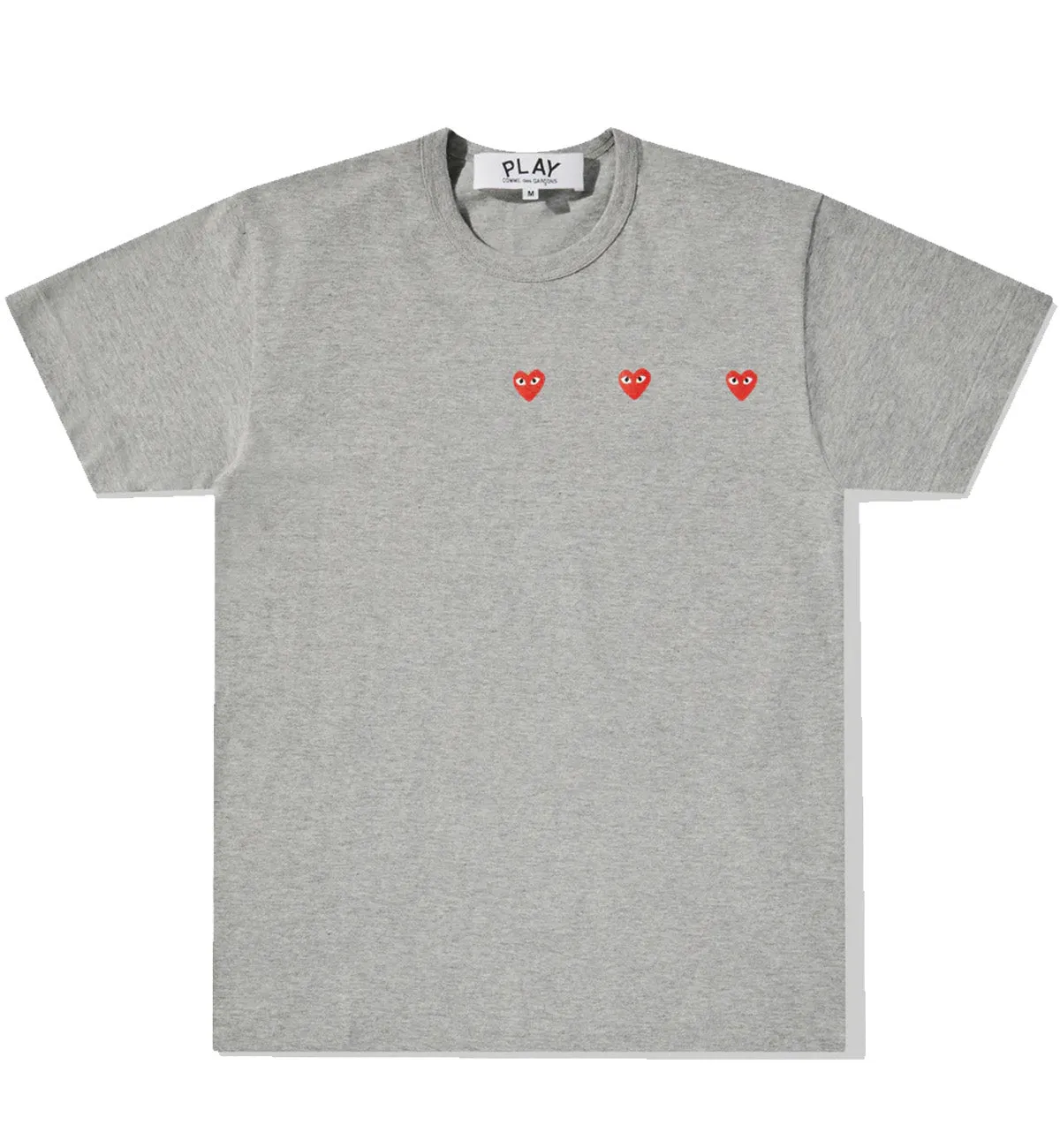 CDG Play Multi Red Heart T-Shirt (Grey)