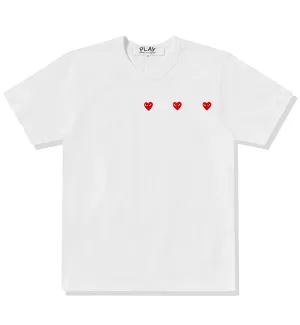 CDG Play Multi Red Heart T-Shirt (White)