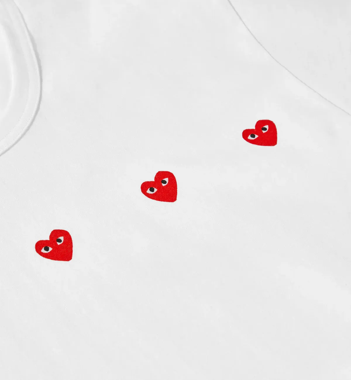 CDG Play Multi Red Heart T-Shirt (White)