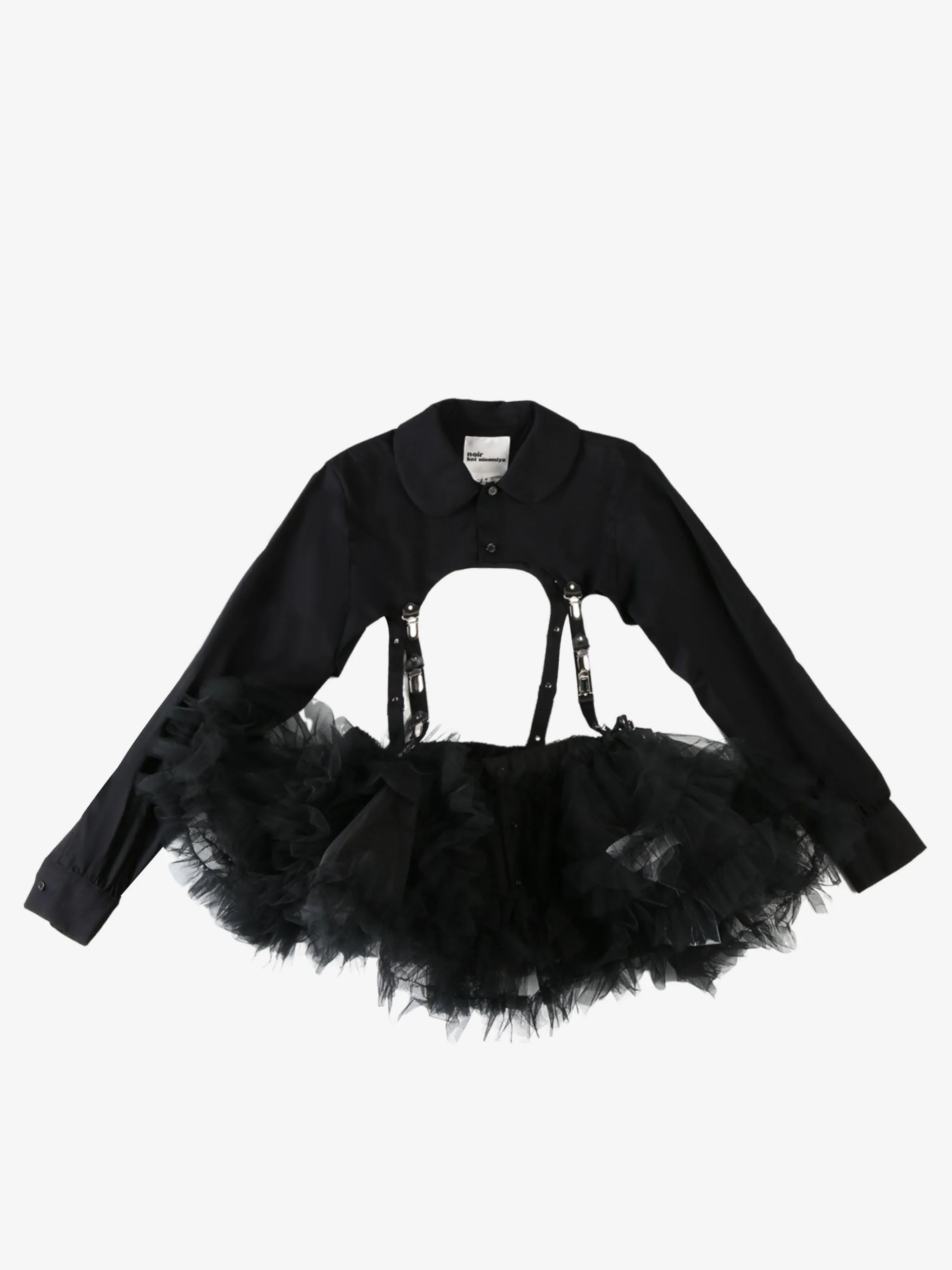 COMME DES GARCONS NOIR - Women Chain Decorated Strap Mini Blouse