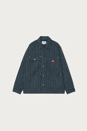 Drewe Chore Coat - Heart Pinstripe/Ink
