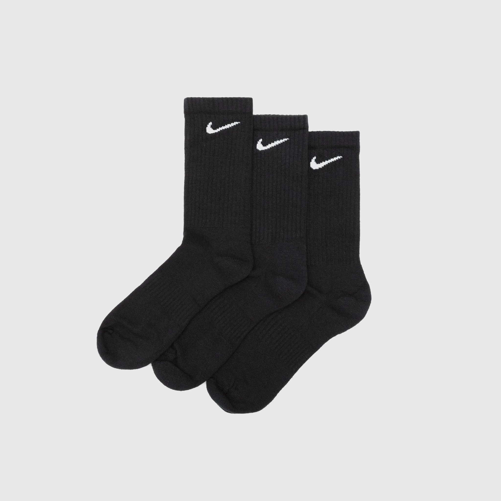 EVERYDAY PLUS CUSHIONED CREW SOCK (3-Pack) BLACK