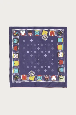 Fastcolor Selvedge Bandanna (KACHINA & PECKISH RAINBOWY) - Purple