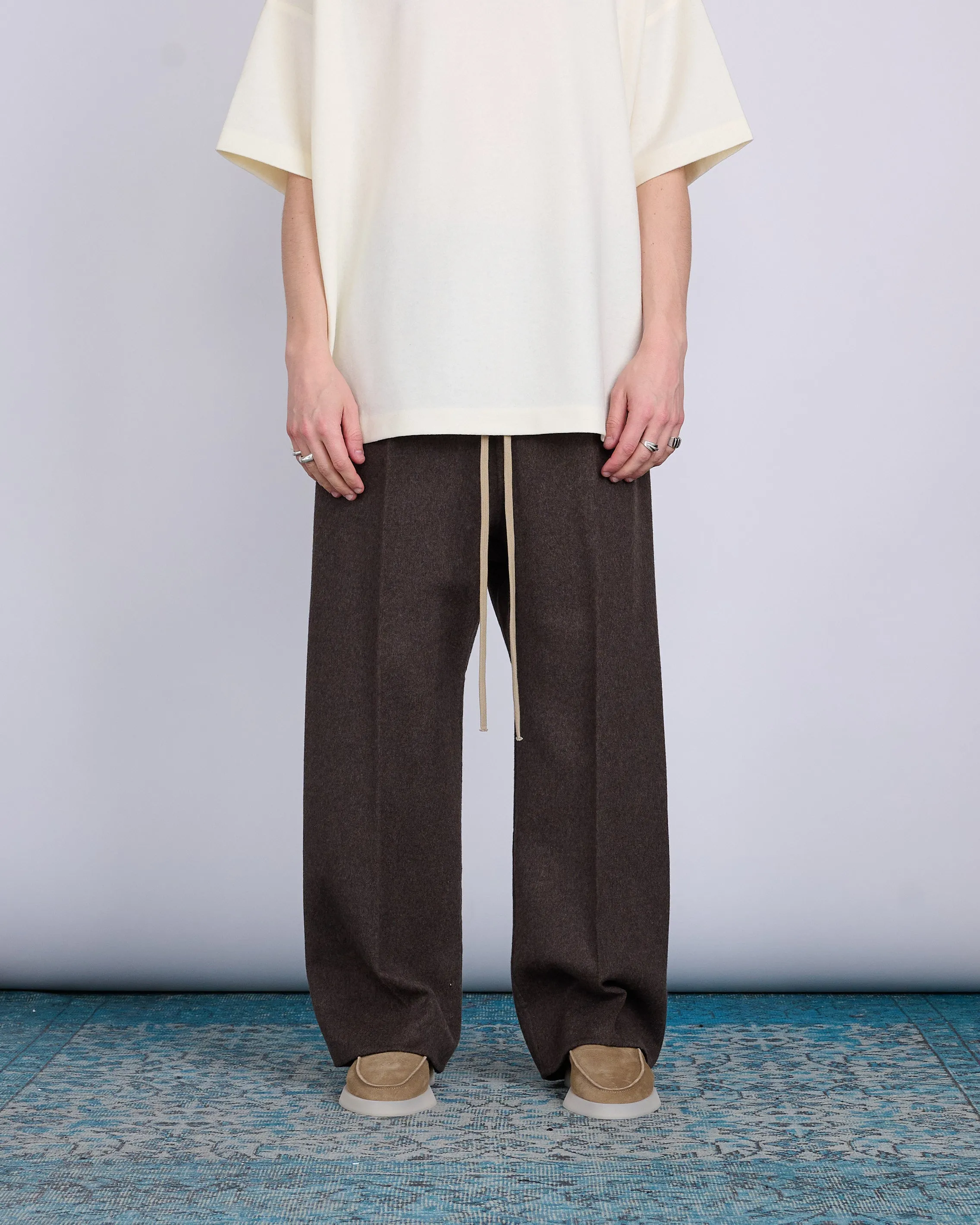 Fear of God Single Pleat Wide Double Cashmere Pant Mocha