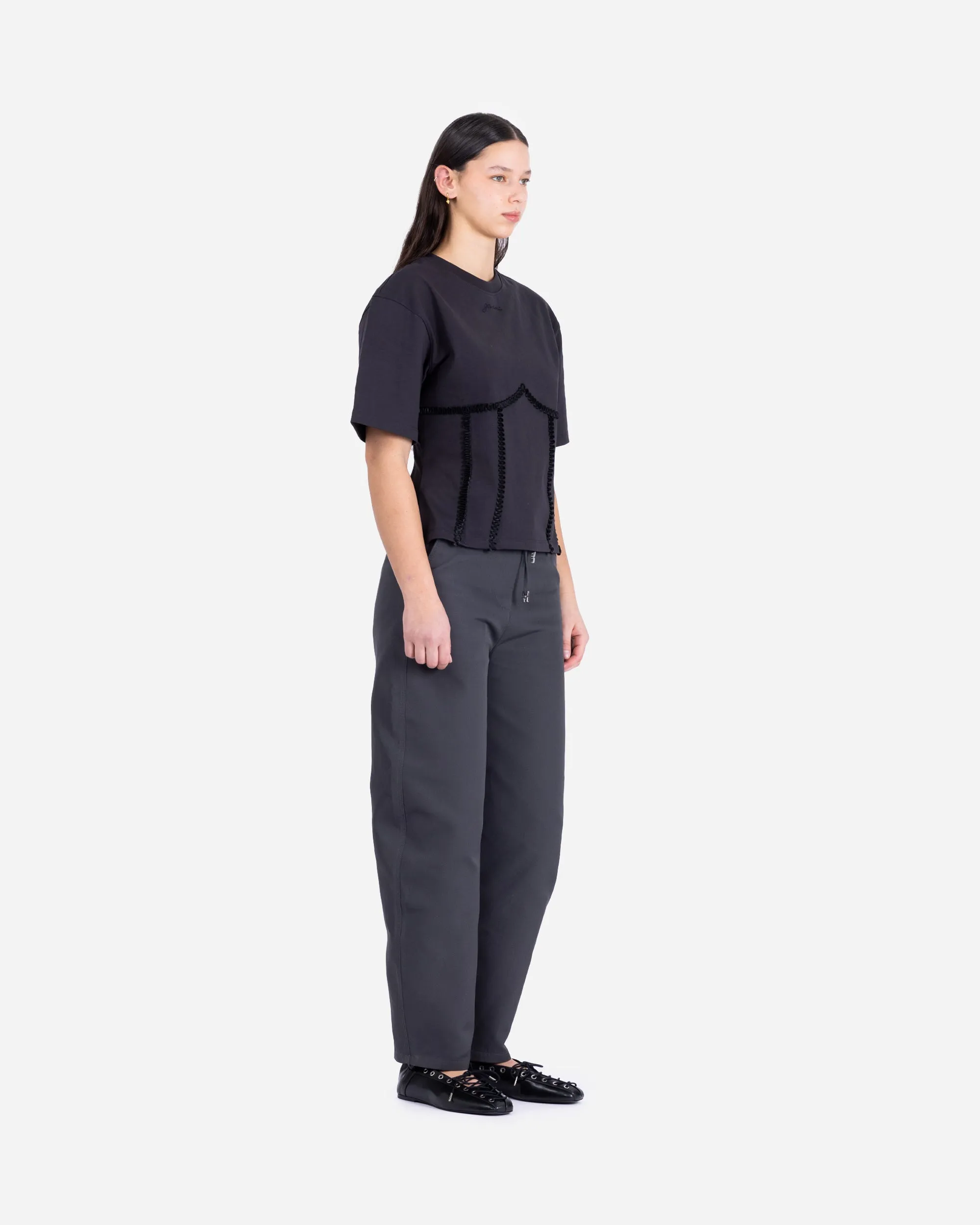 Heavy Cotton Tie Back Waisted T-shirt