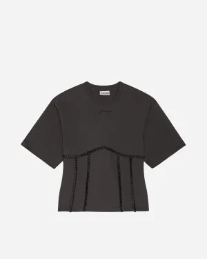 Heavy Cotton Tie Back Waisted T-shirt