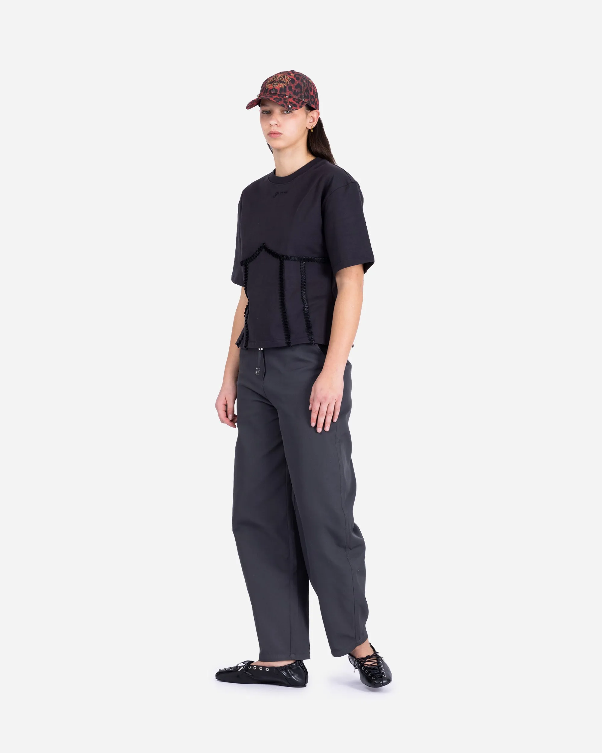 Heavy Cotton Tie Back Waisted T-shirt
