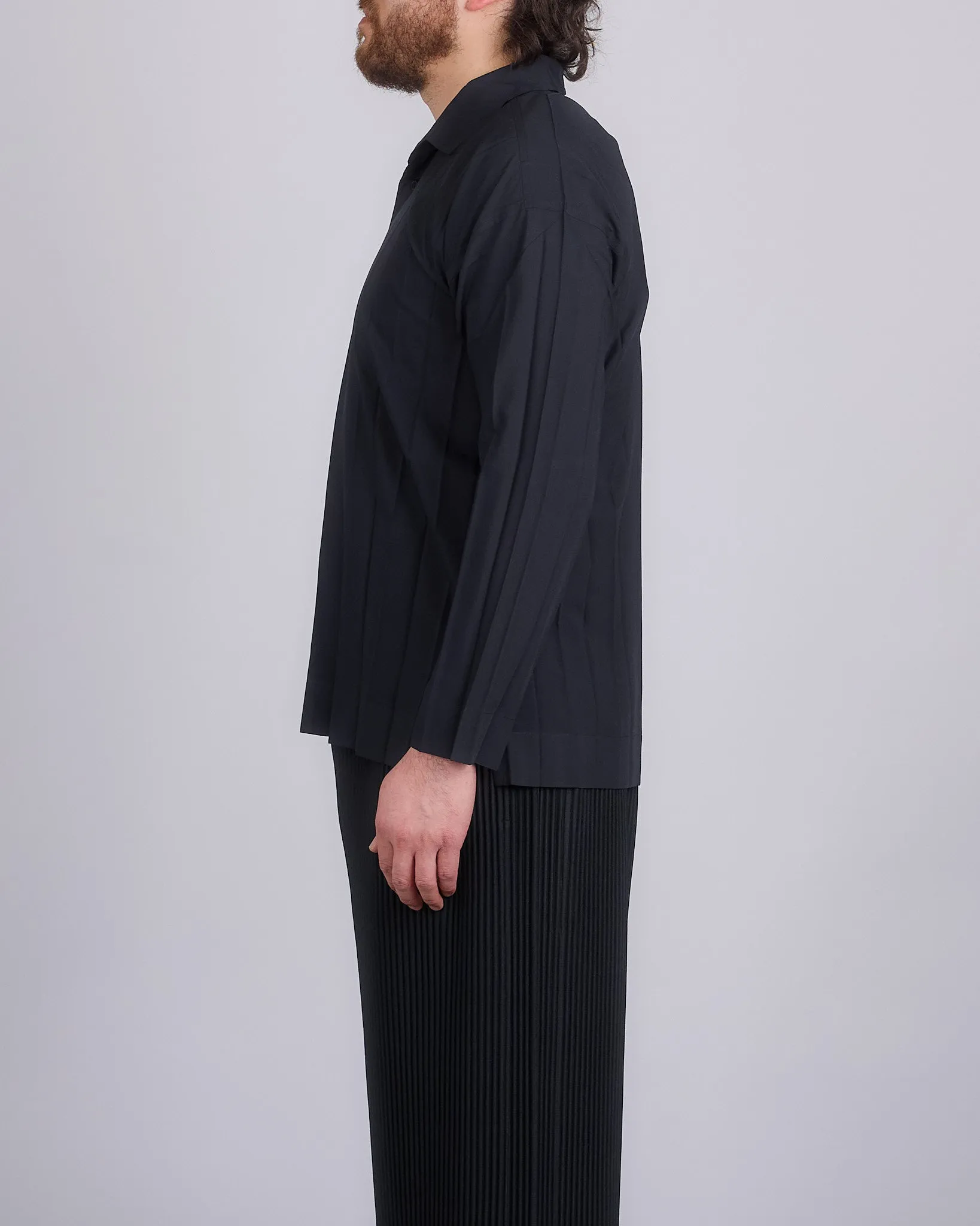 HOMME PLISS ISSEY MIYAKE November Edge Button Shirt Black