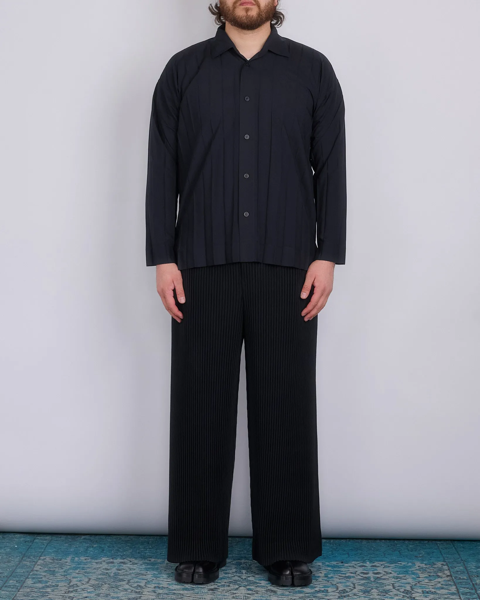 HOMME PLISS ISSEY MIYAKE November Edge Button Shirt Black