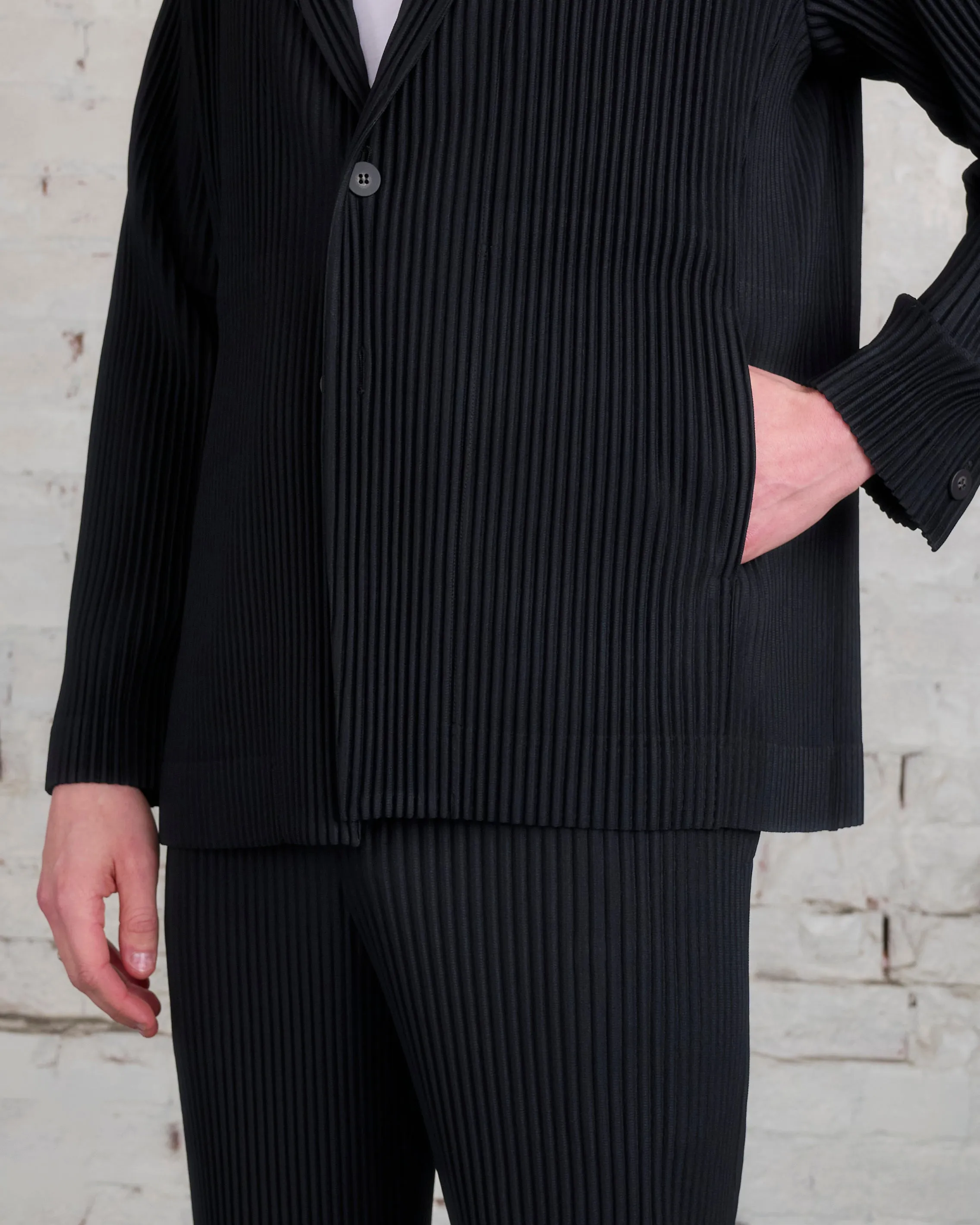 Issey Miyake Homme Plisse Basics Blazer Black