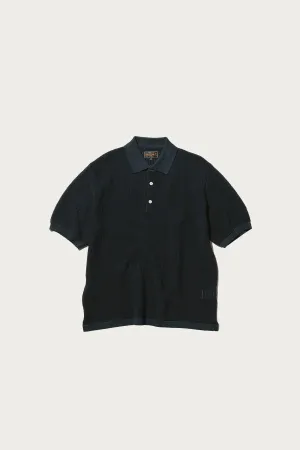 Knit Polo WASHI 2 Tone - Navy