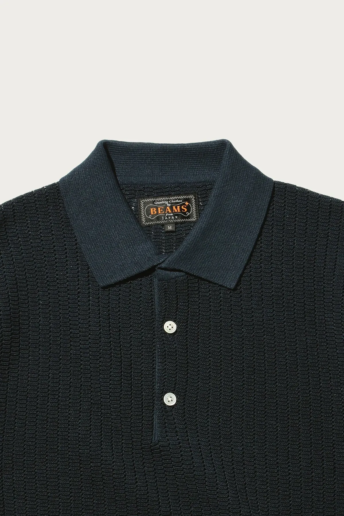 Knit Polo WASHI 2 Tone - Navy
