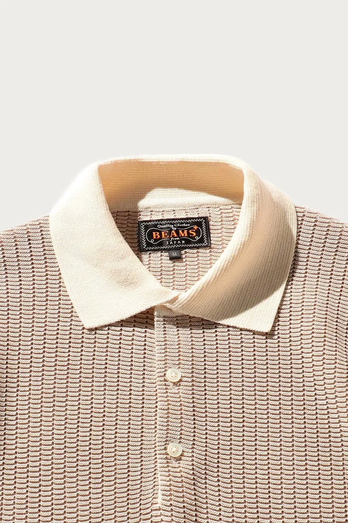 Knit Polo WASHI 2 Tone - Off White