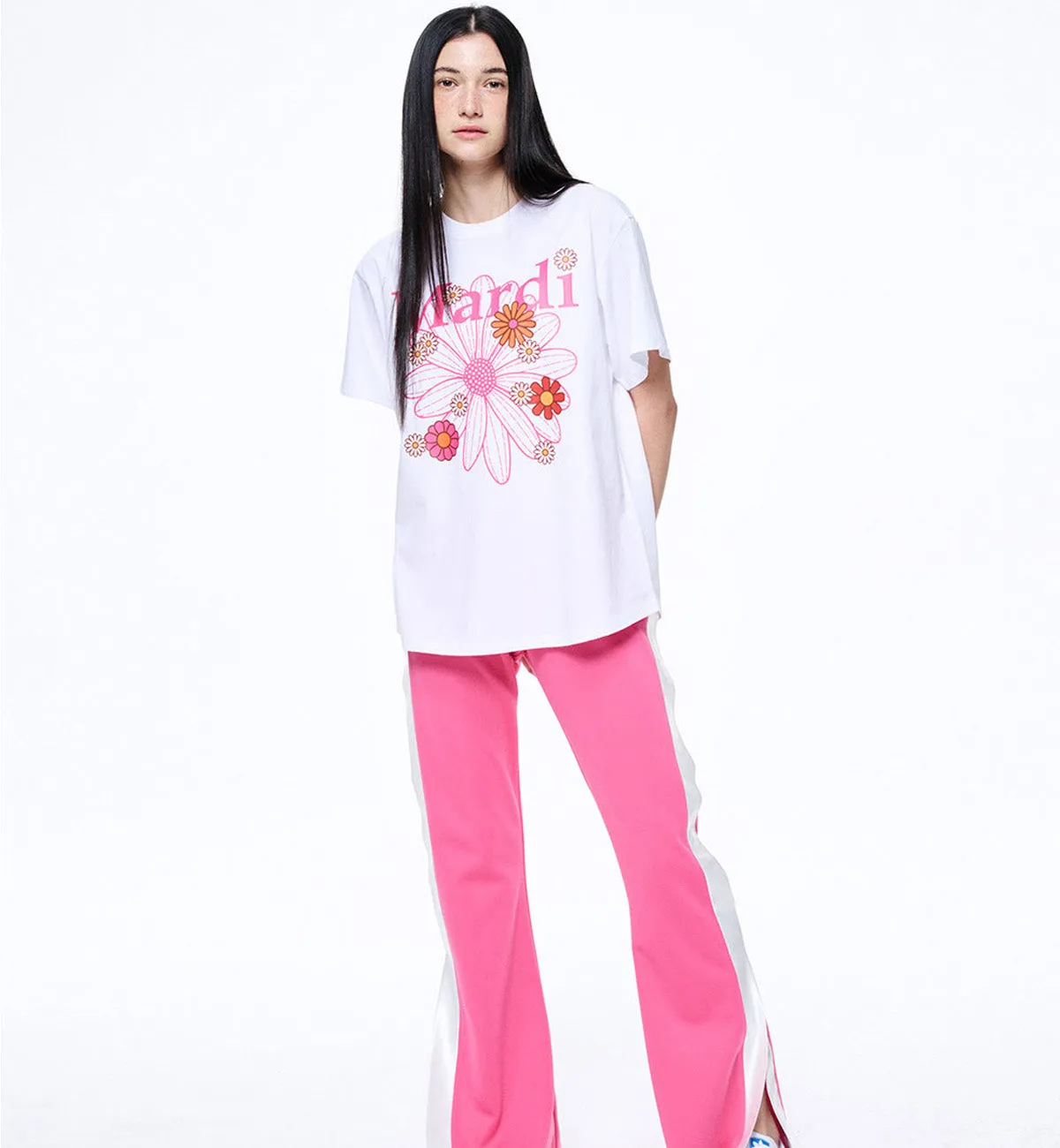 Mardi Mercredi Blossom Mardi T-Shirt (White Pink)