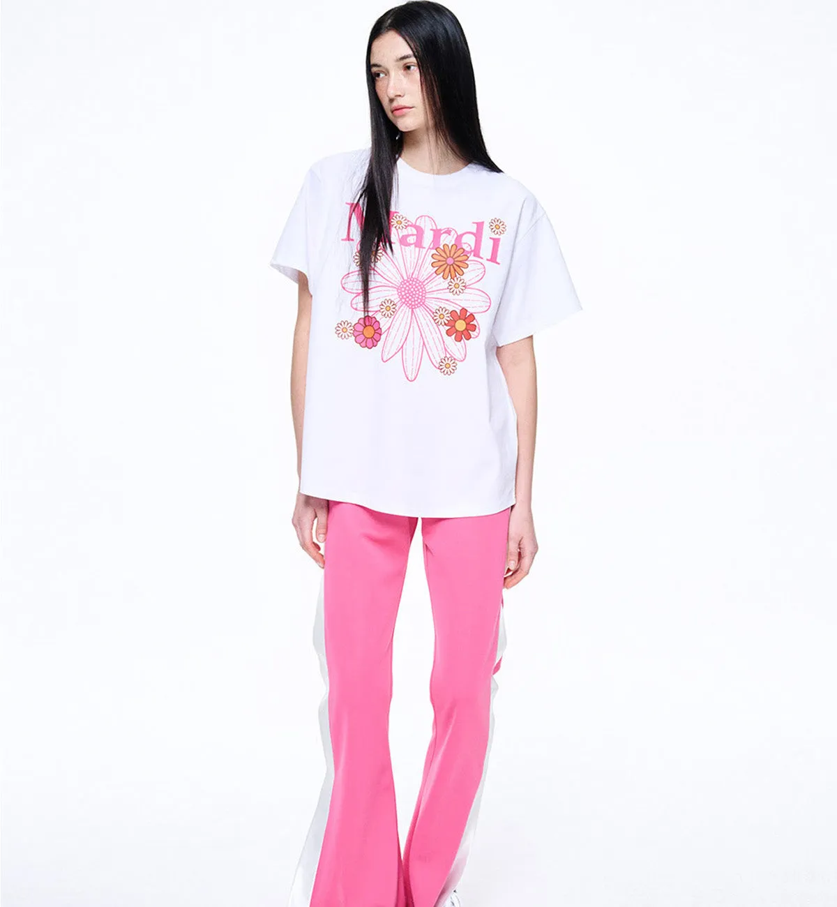 Mardi Mercredi Blossom Mardi T-Shirt (White Pink)