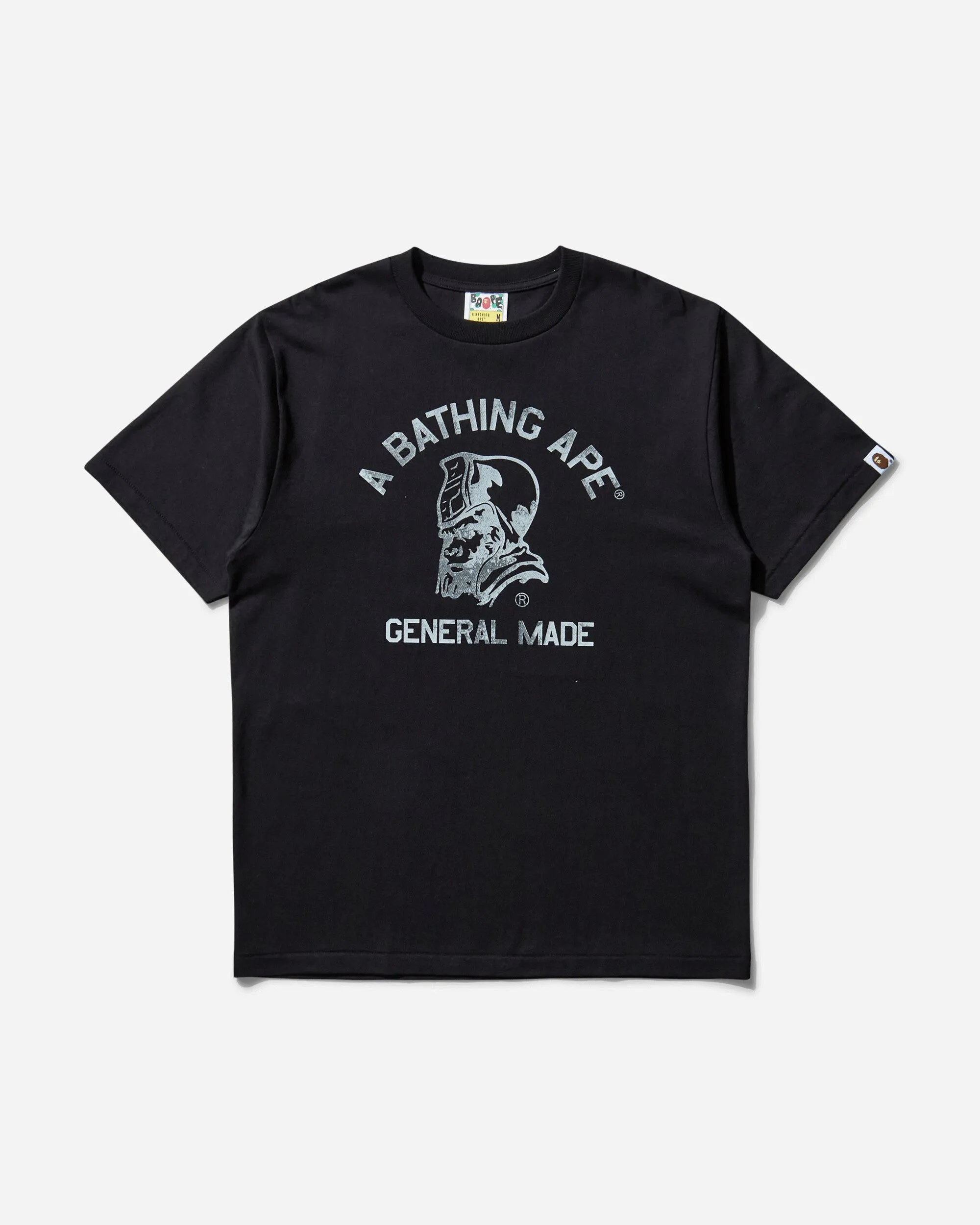 Men's High Tone Bleach General Made T-Shirt Black