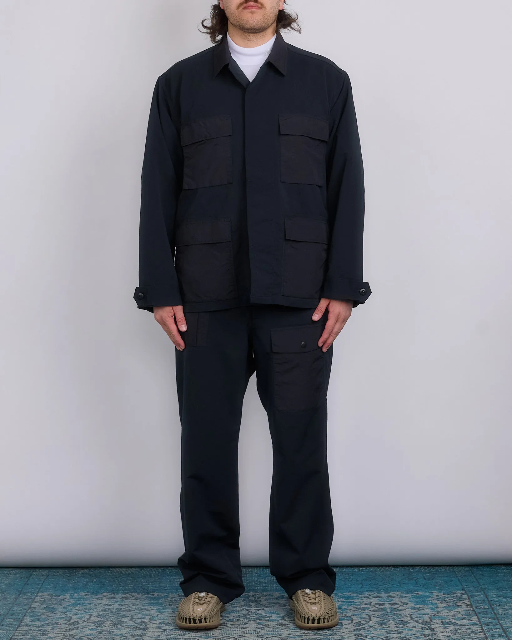 nanamica Alphadry Utility Cargo Jacket Black