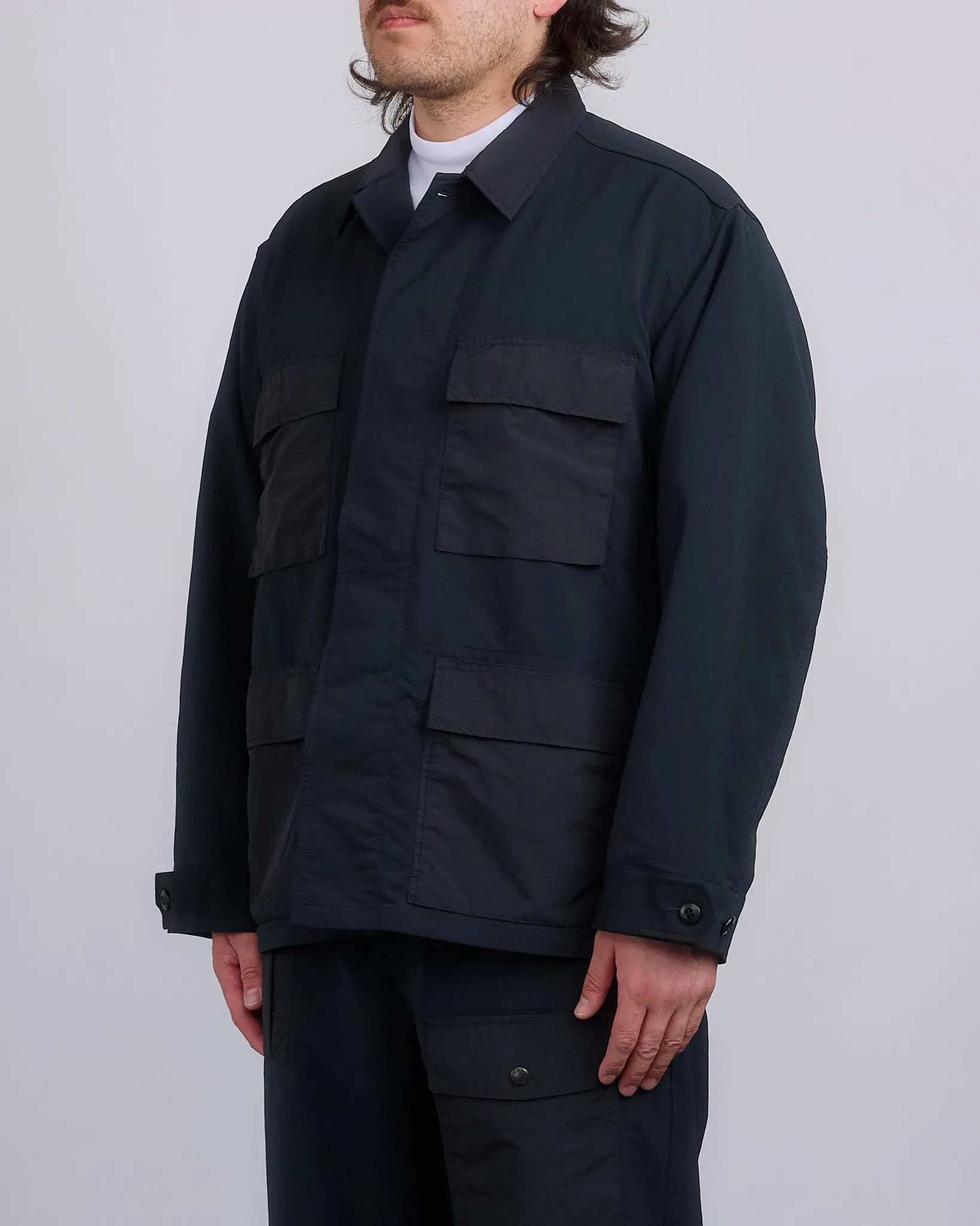 nanamica Alphadry Utility Cargo Jacket Black