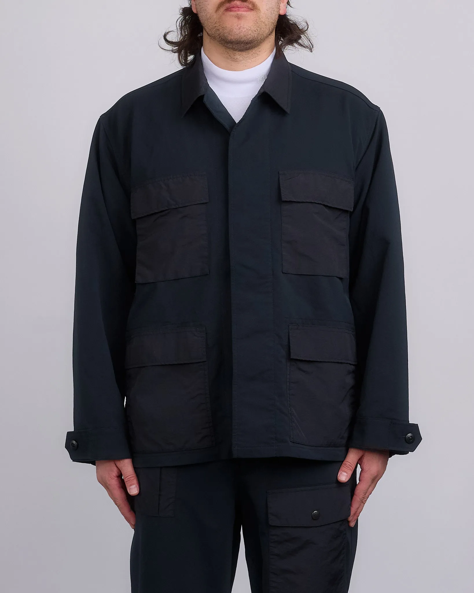 nanamica Alphadry Utility Cargo Jacket Black