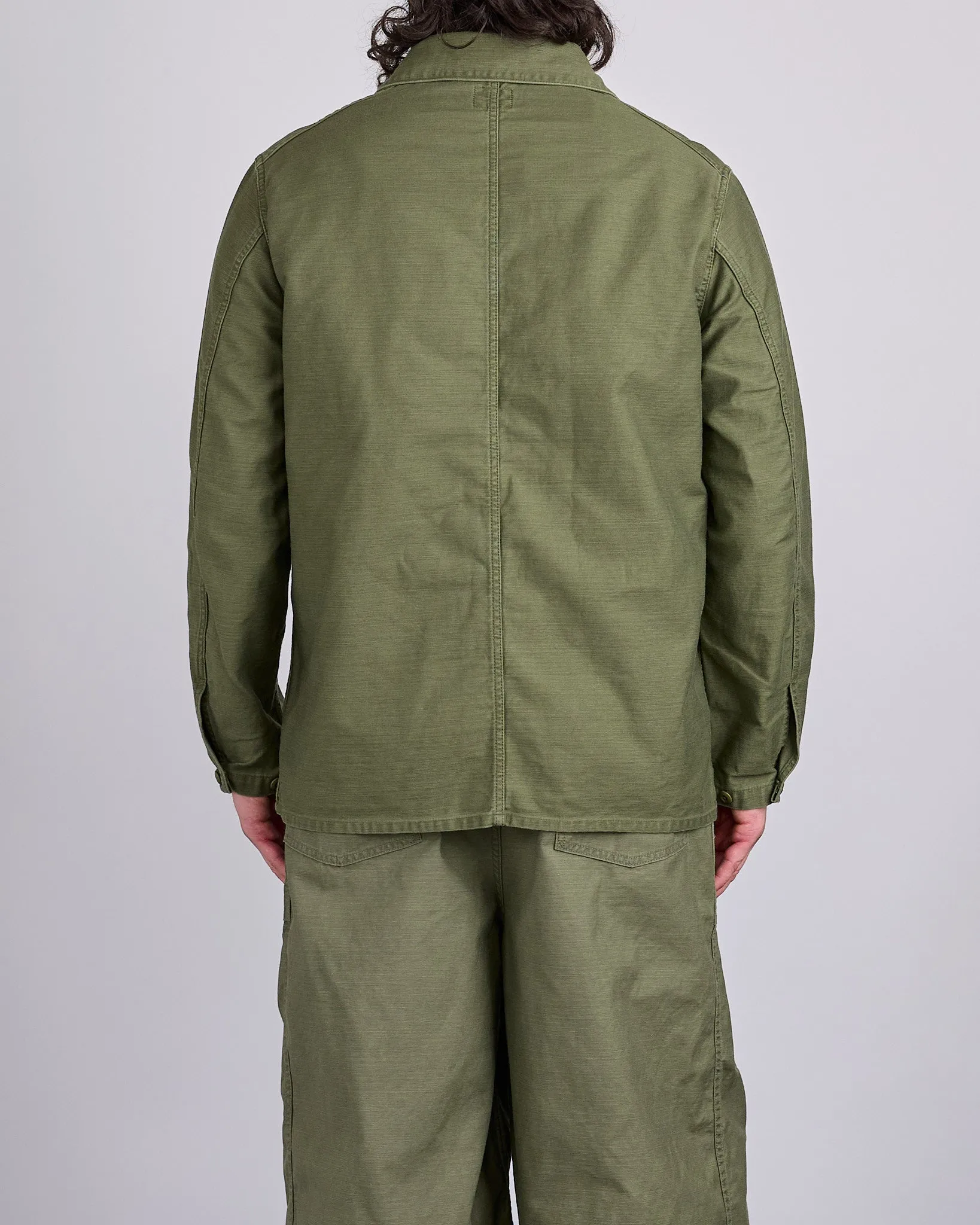 Needles D.N. Coverall Jacket Back Sateen Olive