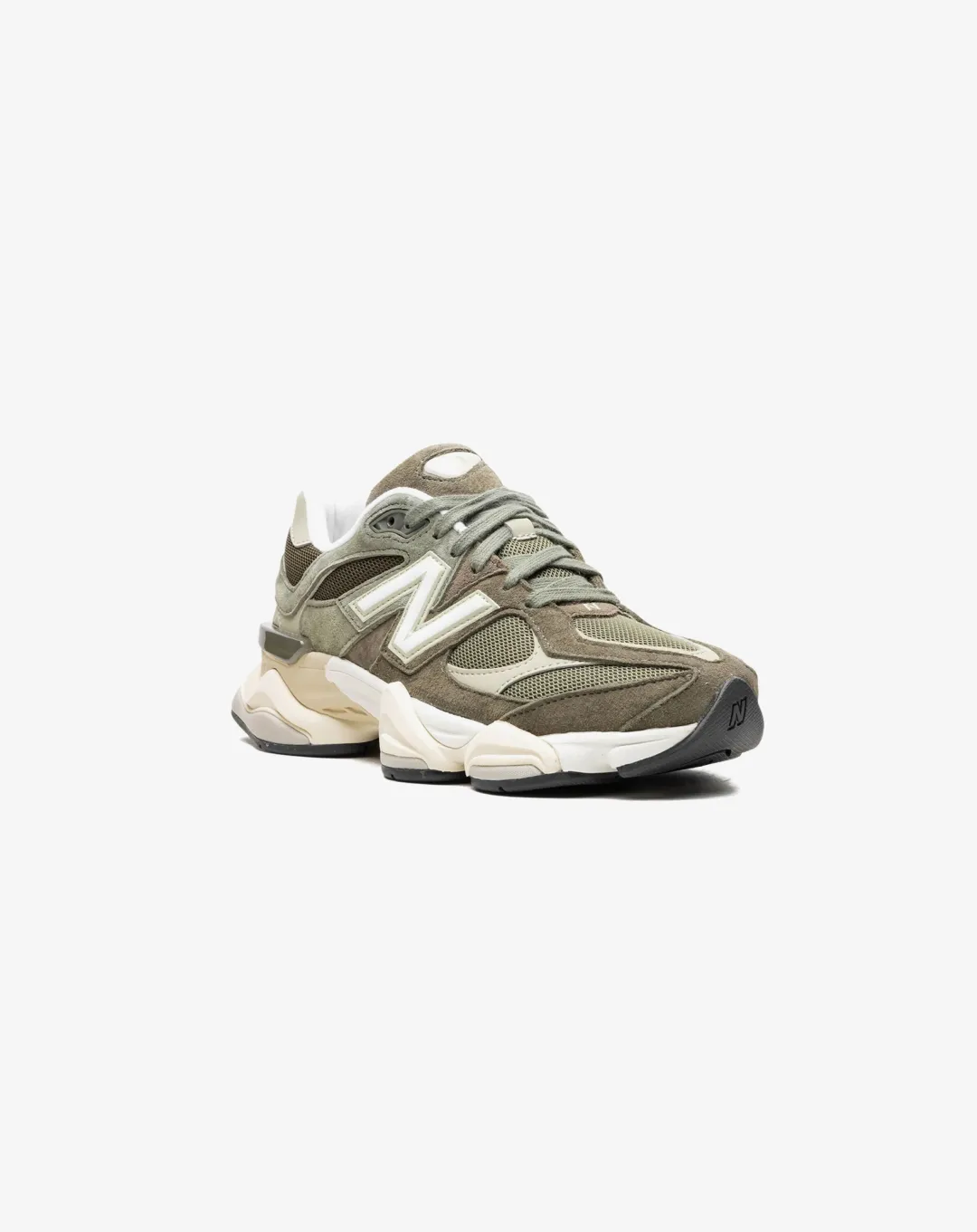 New Balance 9060 Dark Camo Olive Sandstone Sneakers