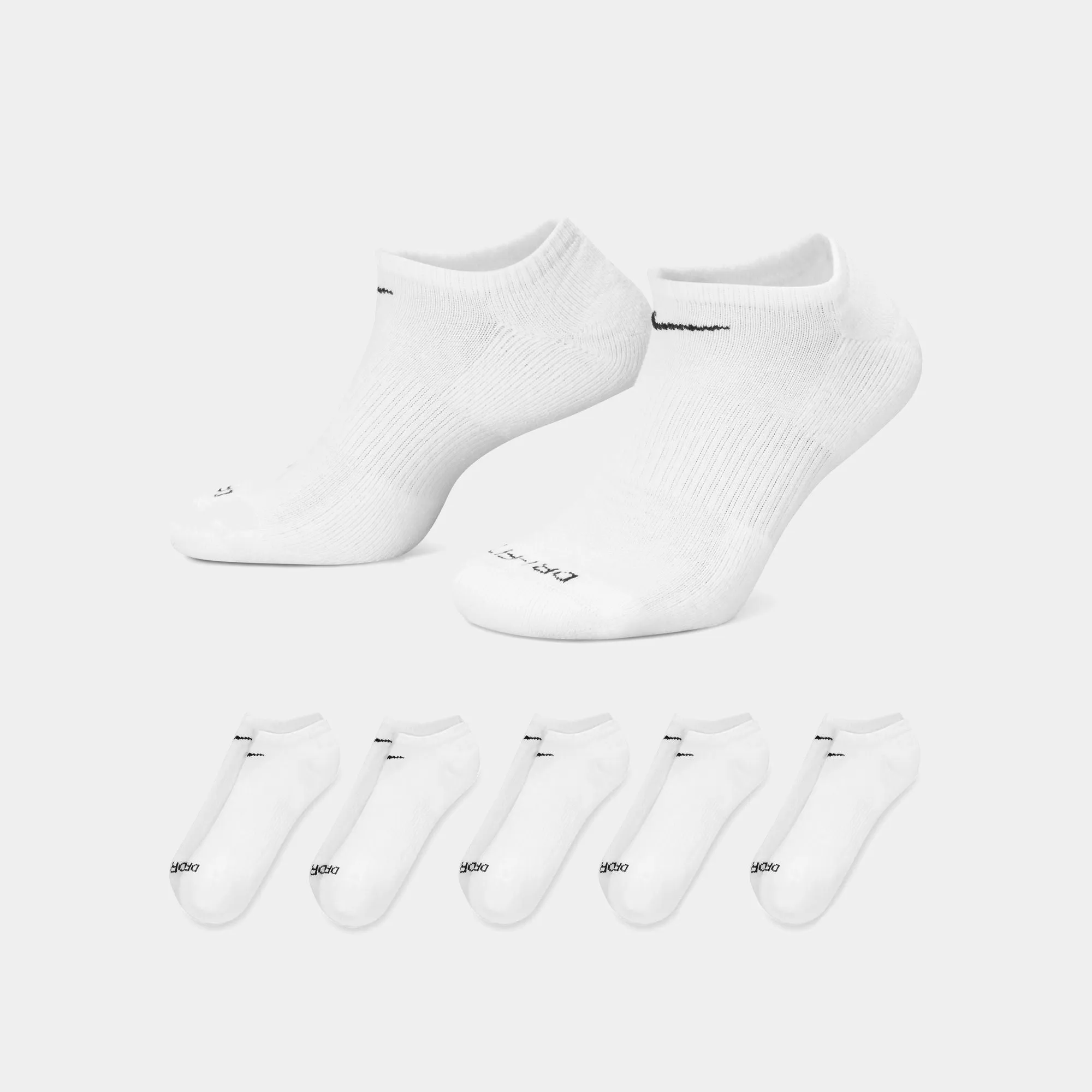 NIKE EVERYDAY PLUS CUSHIONED NO-SHOW SOCK 6-PACK - WHITE