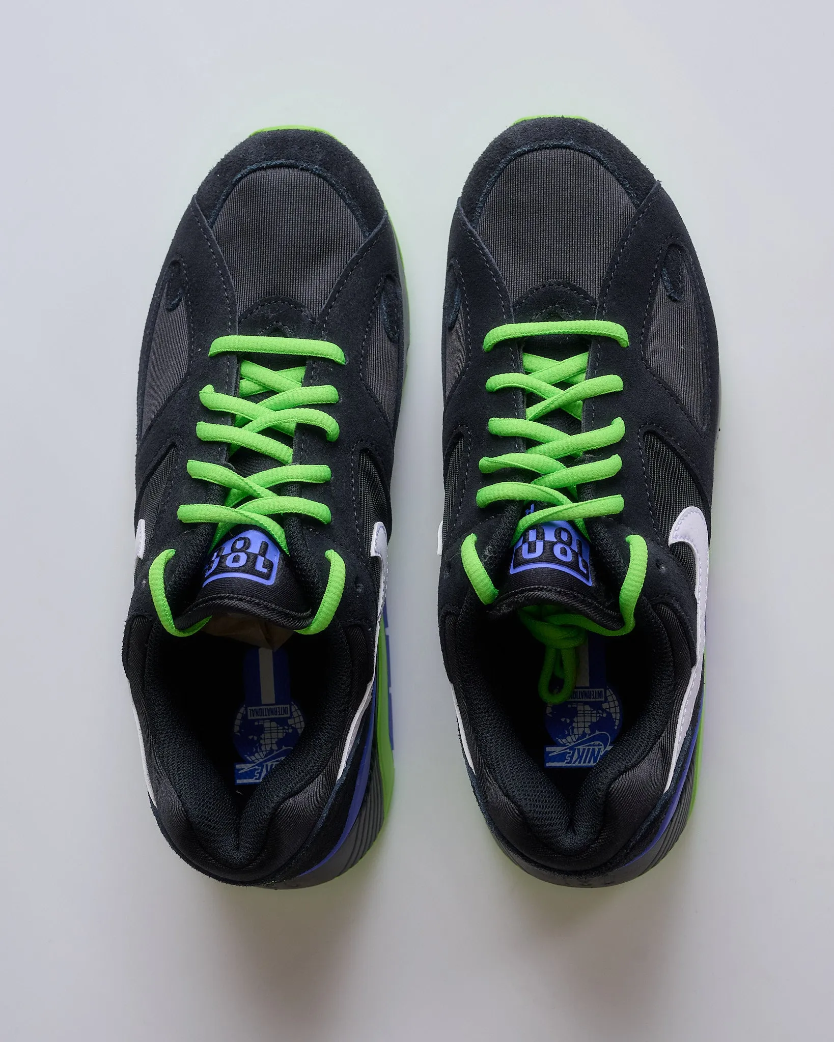 Nike Men's Air Max 180 Black White-Action Green-Persian Violet