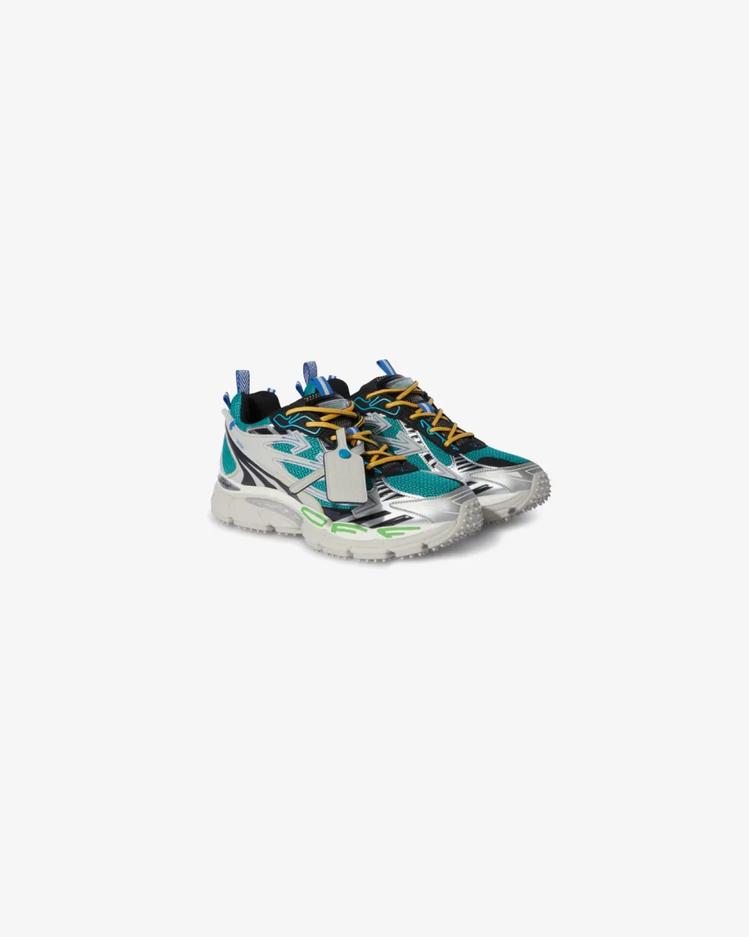 Off-White Virgil Abloh Sneaker 'Be Right Back - Silver/Green' Sneakers