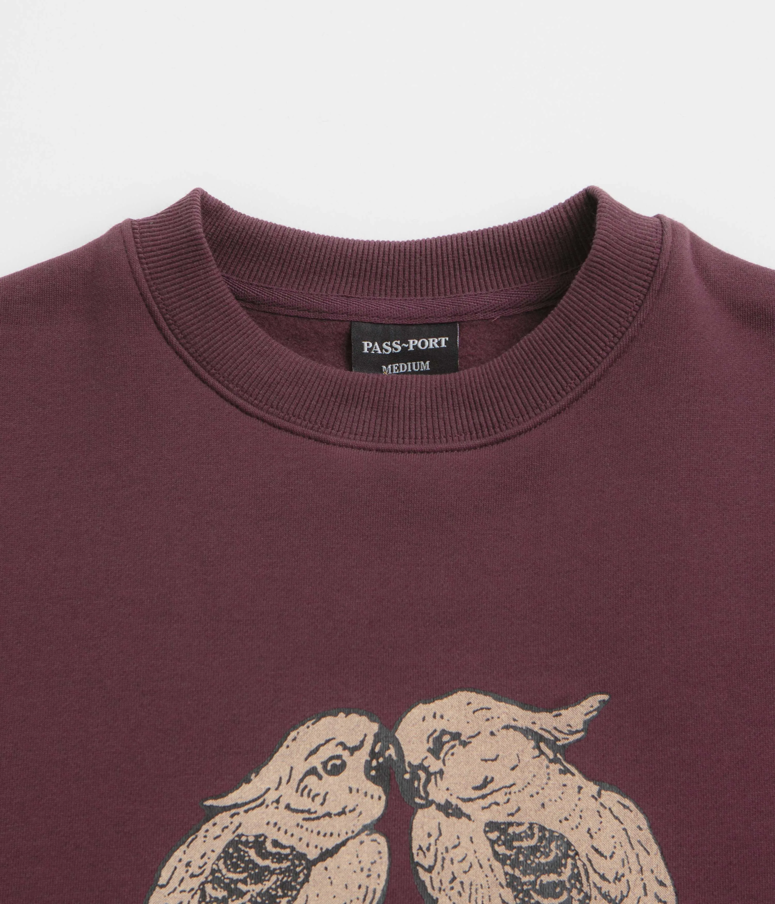 Pass Port Nesting Crewneck Sweatshirt - Berry