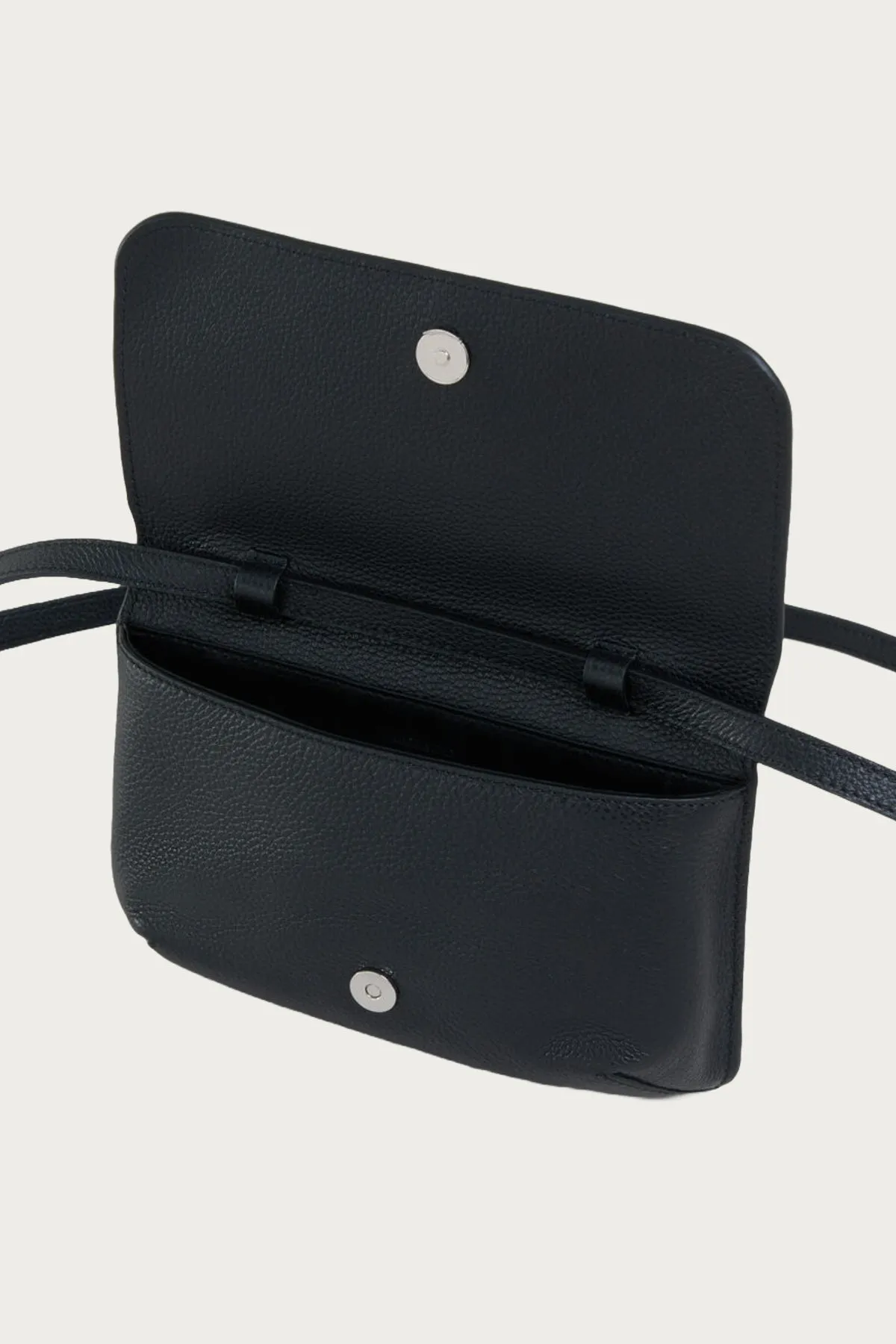 Pebbled Leather Marni Pochette - Black