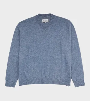 Pile Knit Sweater Blue