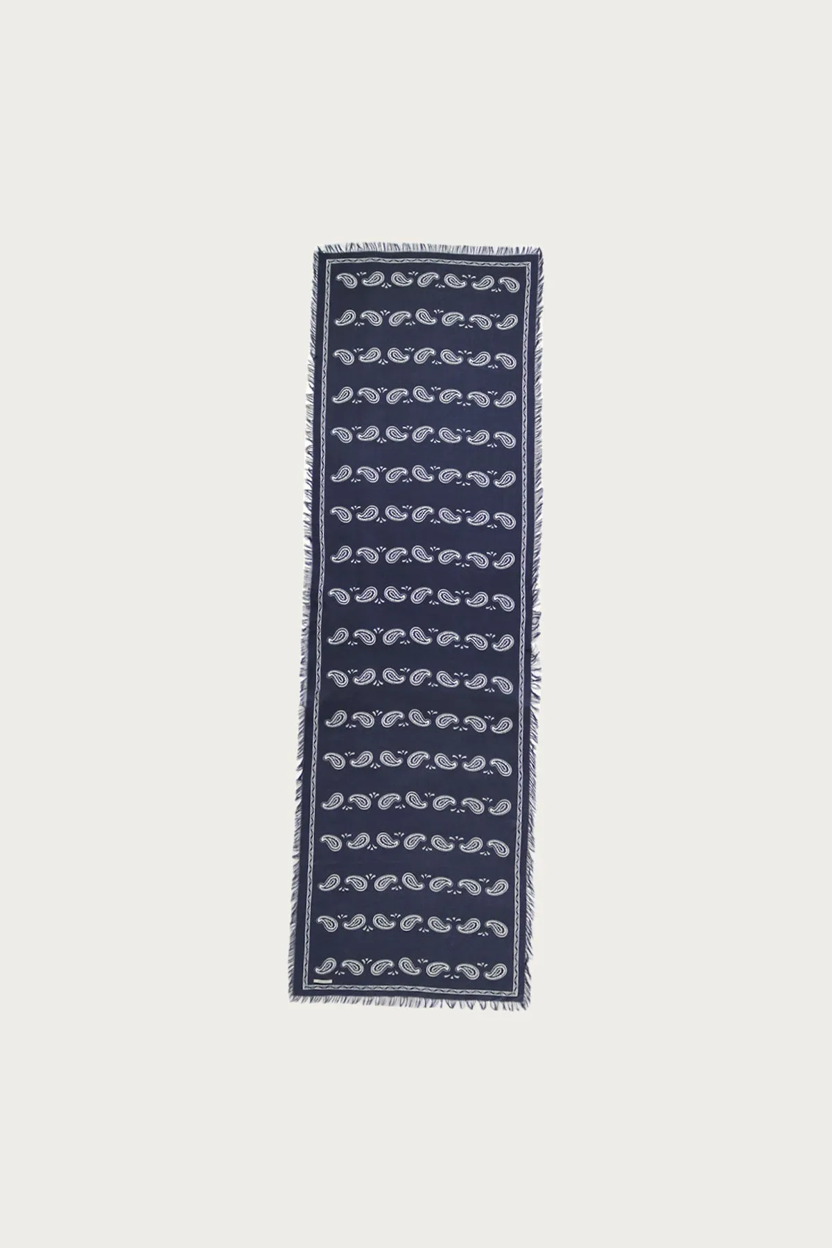 Rayon Fringe Stole (PECOS Paisley) - Navy