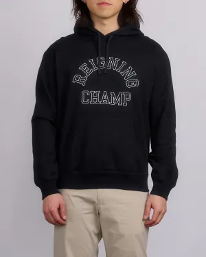 Reigning Champ Midweight Terry Arch Hoodie Black White