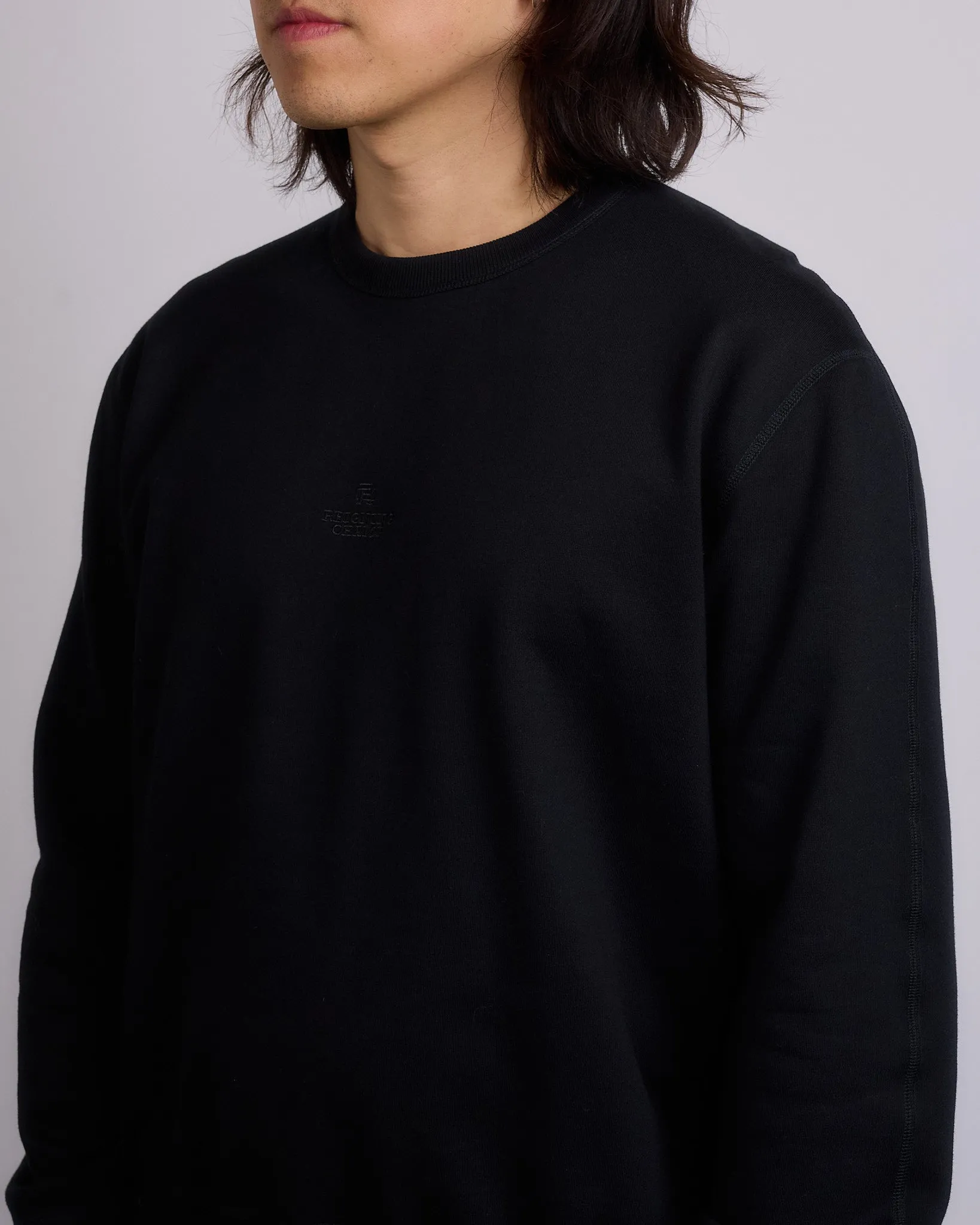 Reigning Champ Midweight Terry Lock-Up Crewneck Black