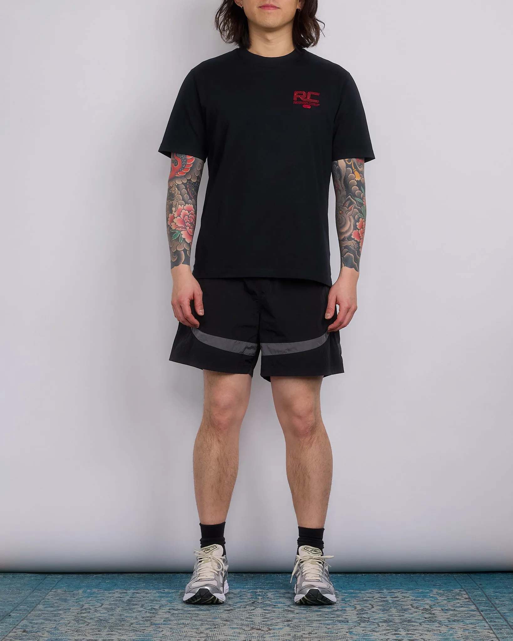 Reigning Champ Textured Nylon Radar Short Black