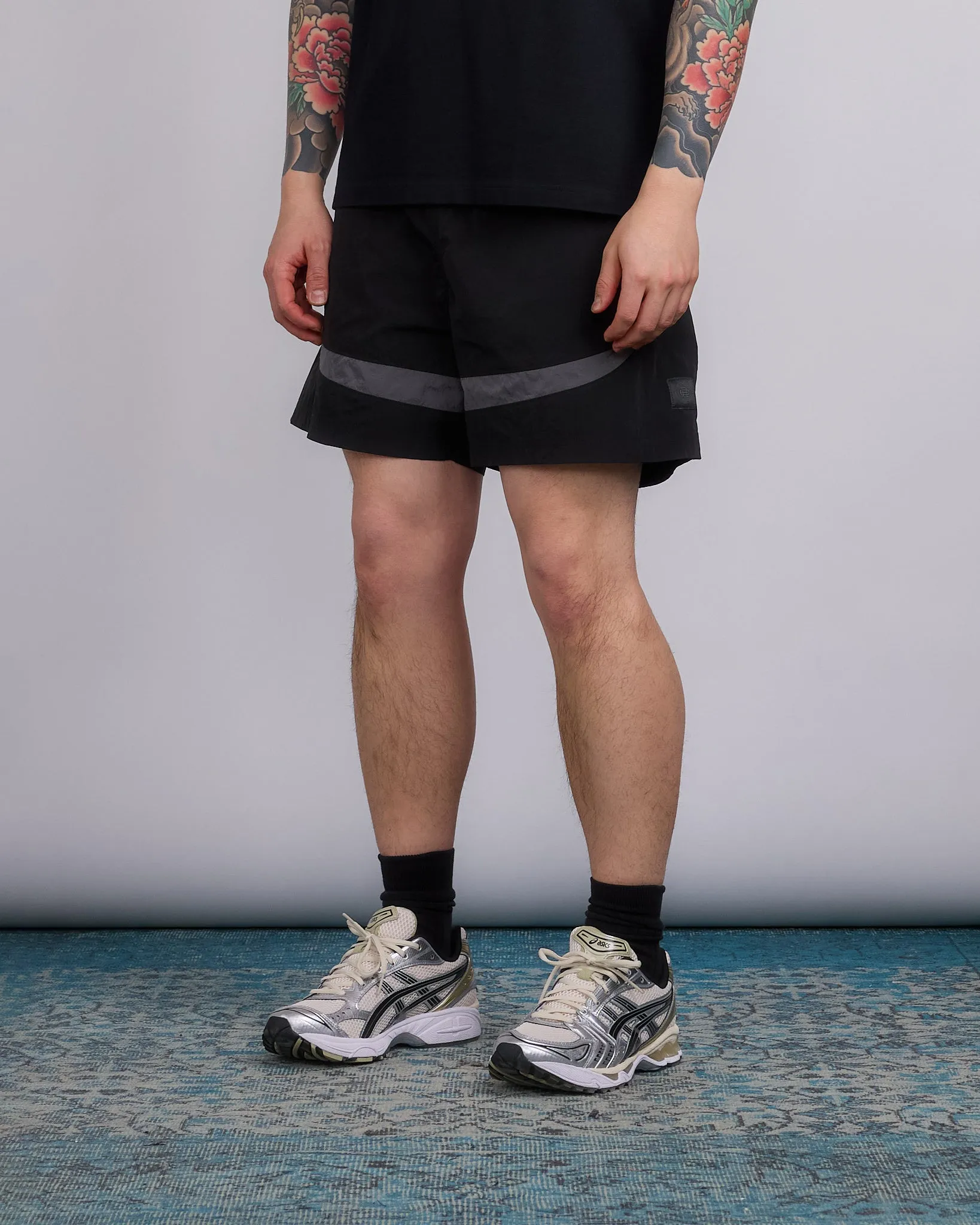Reigning Champ Textured Nylon Radar Short Black
