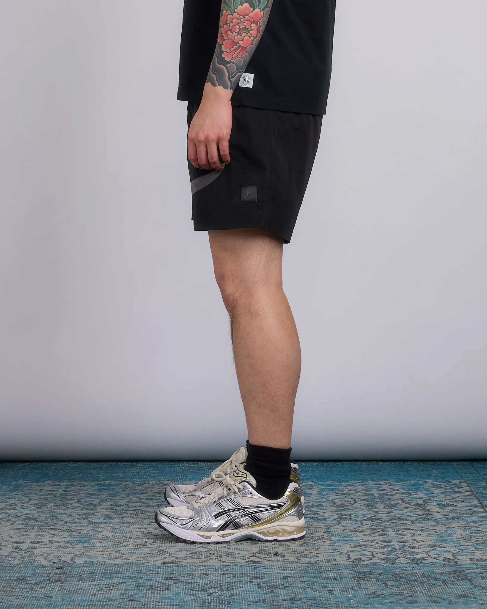 Reigning Champ Textured Nylon Radar Short Black