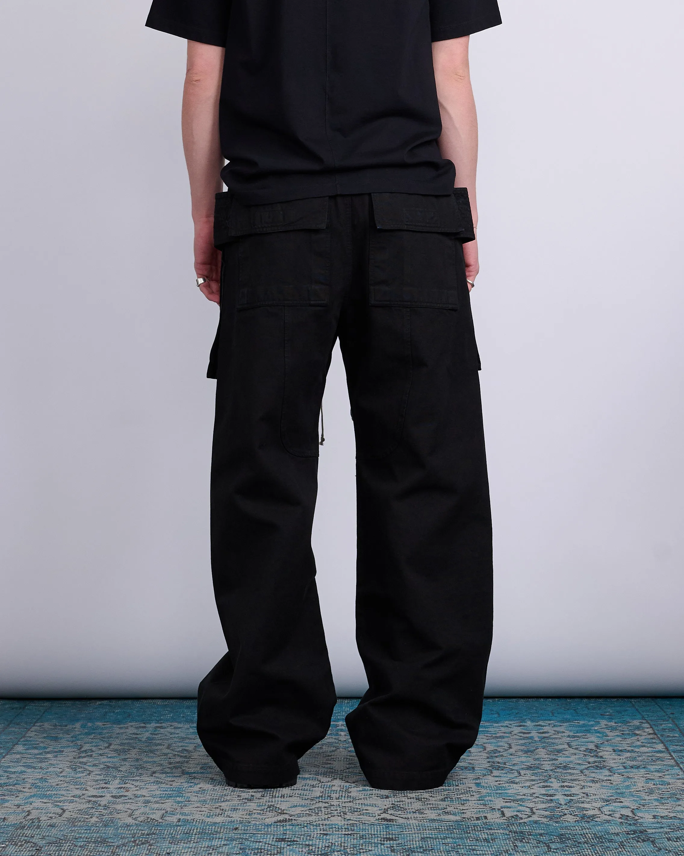 Rick Owens DRKSHDW Creatch Wide Cargo Cotton Canvas Black