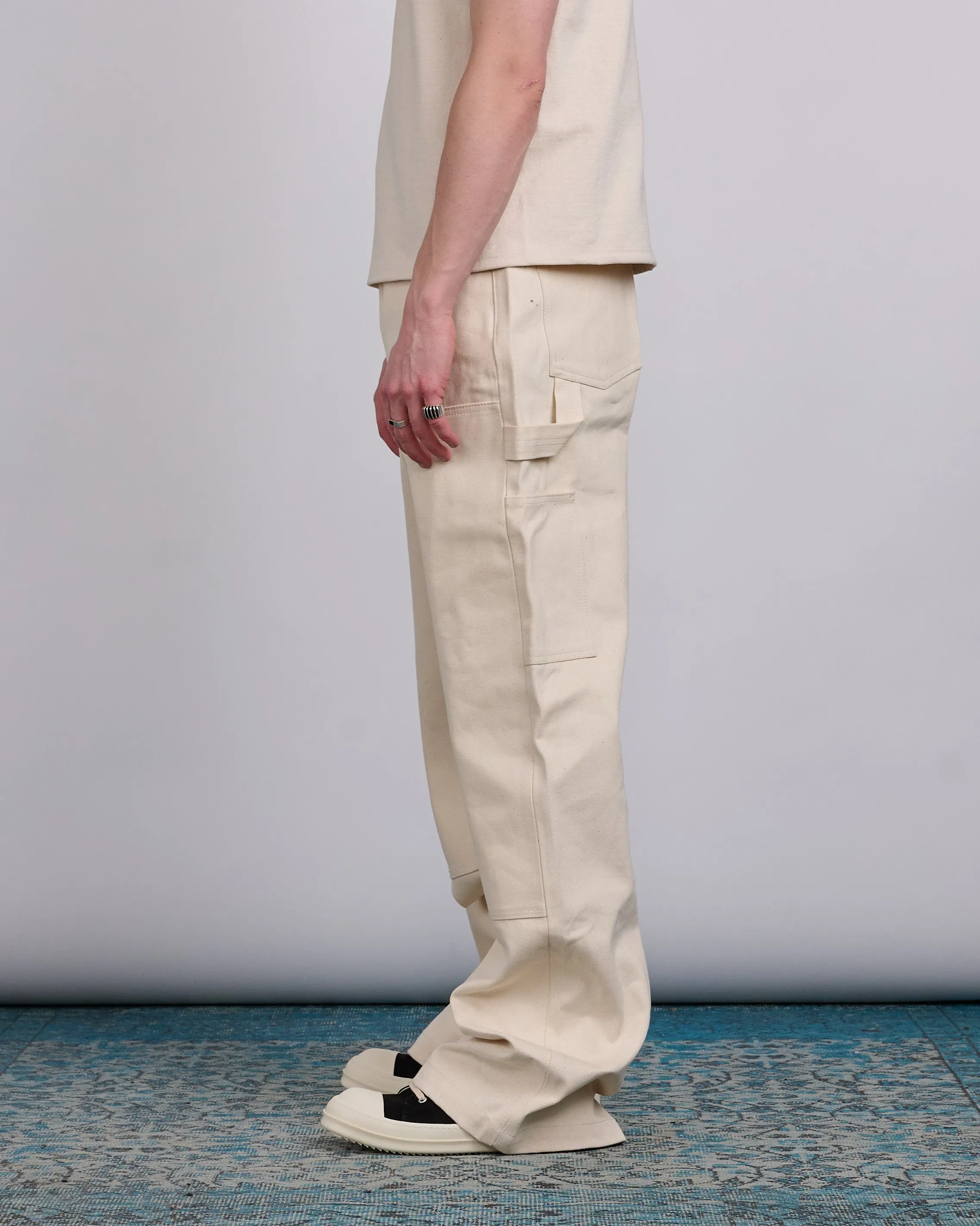 Rick Owens DRKSHDW MIJ Dble Knee Geth Jn 16oz Denim Ntrl